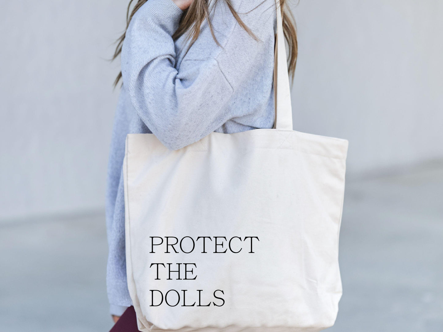 Protect The Dolls Tote Bag Feminist Gift Human Rights Bag Political Statement Bag Gender Equality Bag Gift for Doll Lovers Protest Art Tote Bag – Soft Feel · Top Pick For Any Outfit