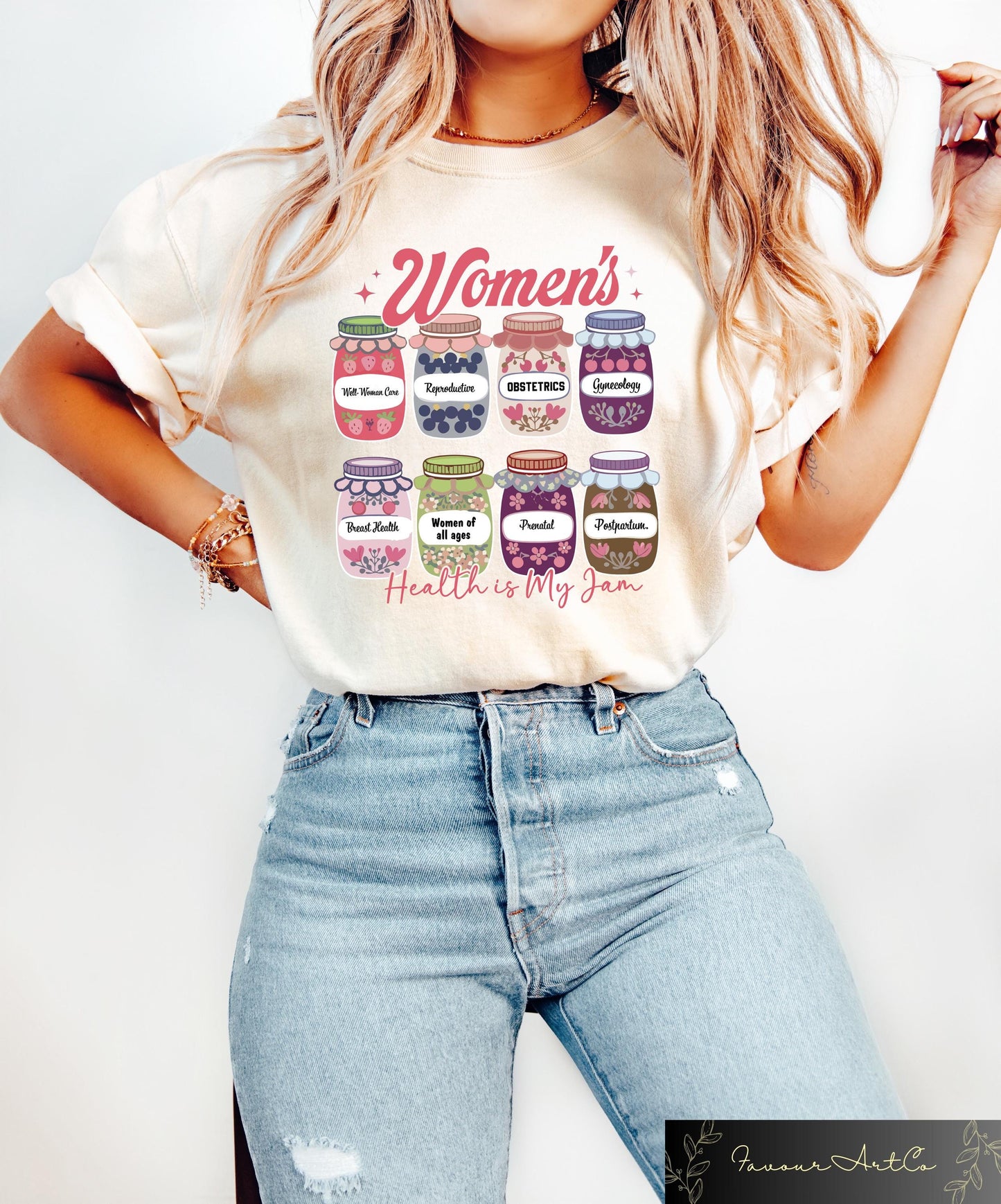 Women39s Health Is My Jam Shirt Nurse Practitioner T shirt OB Nurse Sweatshirt Trendy Neonatal Specialist Gift Medical Student Tee Sweatshirt – Bold Style · High-Quality Print