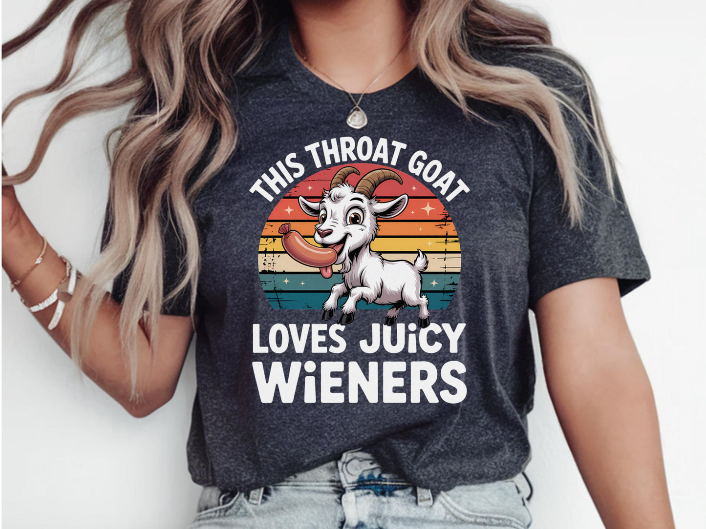 This Throat Goat Loves Juicy Wieners Shirt Funny Juicy Wieners Shirt Funny Dirty Humor Shirt Funny Shirts Inappropriate Juicy Wiener Tee Graphic Tee – Easygoing Wear · Trending Graphic Apparel