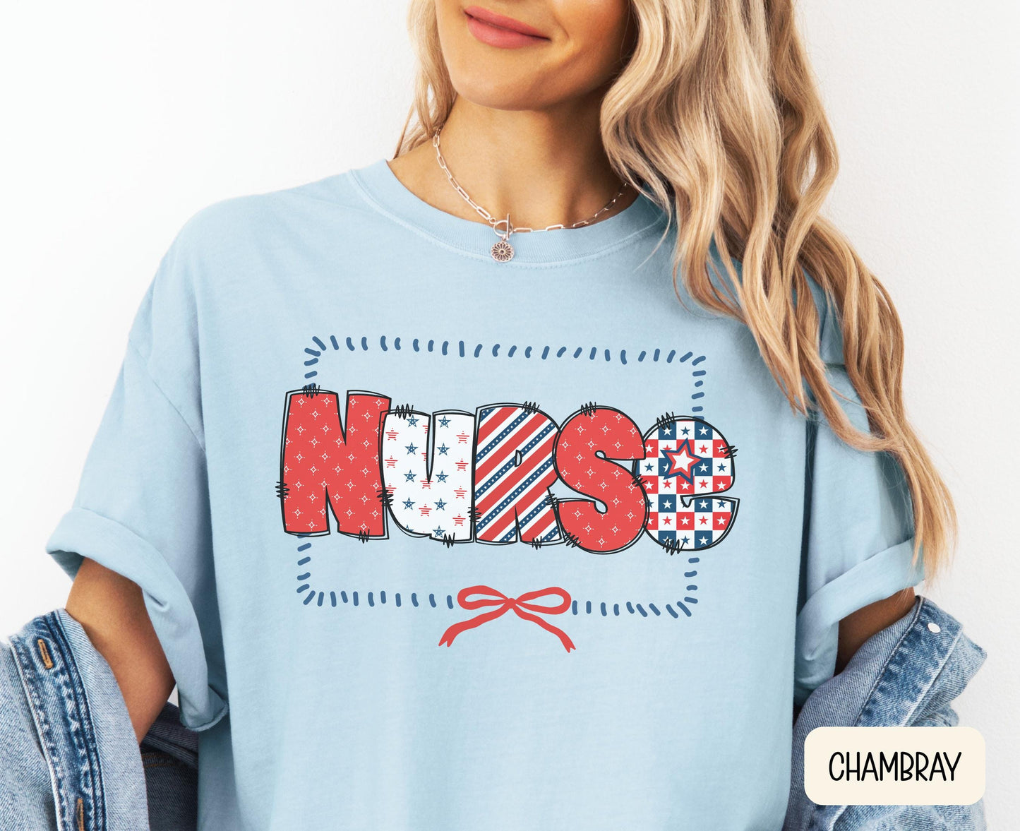 NURSE Shirt 4th of July Nurse T Shirt USA Patriotic Nurse Gift Red White and Blue Stars and Stripes Nurse Life Shirt Graphic Tee – Cozy Vibes · Perfect For Daily Wear