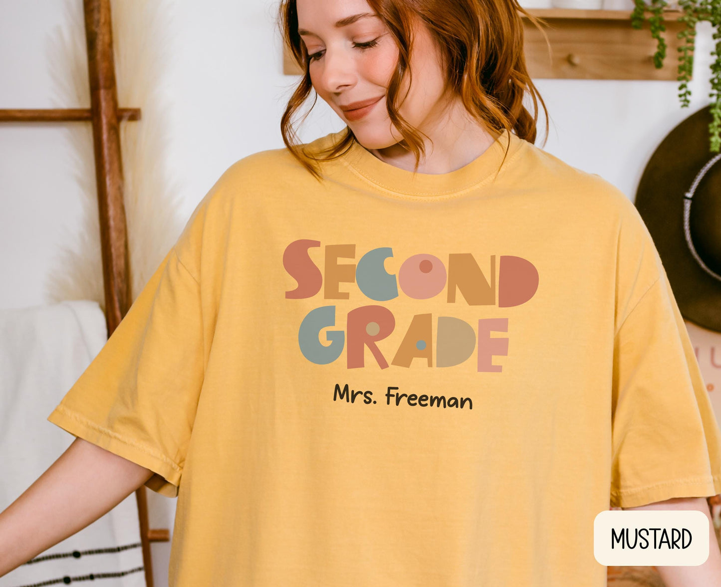 Custom 2ND Grade Teacher Shirt Tee Personalized Teacher Name Back to School Teacher Gift Second Grade Teacher Team Shirts Graphic Tee – Bold Style · Perfect For Daily Wear