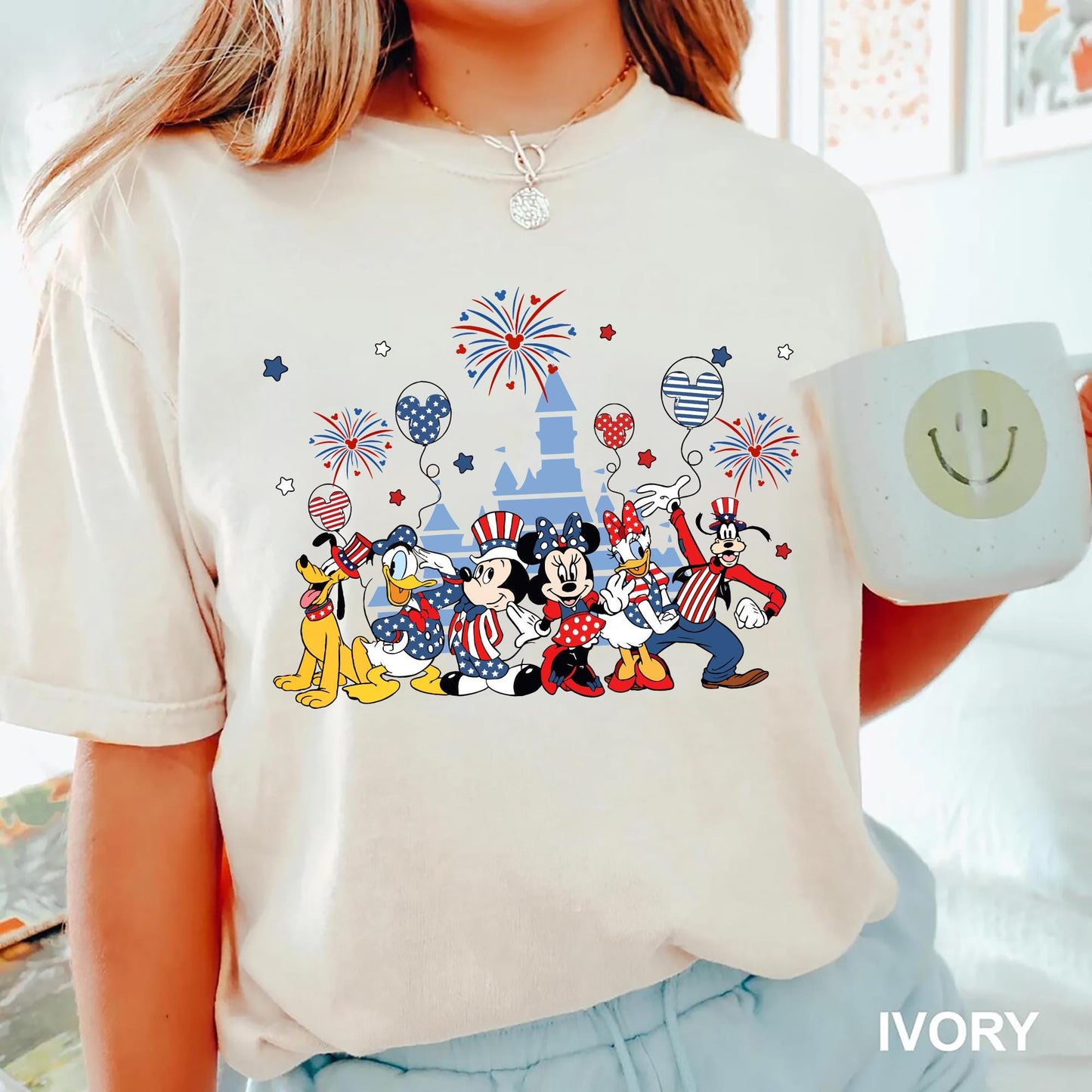 Disney Magic Kingdom 4th of July Shirt Mickey and Friends Patriotic Disney Shirt Disney Family Trip Tee Matching Disney Vacation Tee USA Tee Graphic Tee – Cozy Vibes · Perfect For Daily Wear