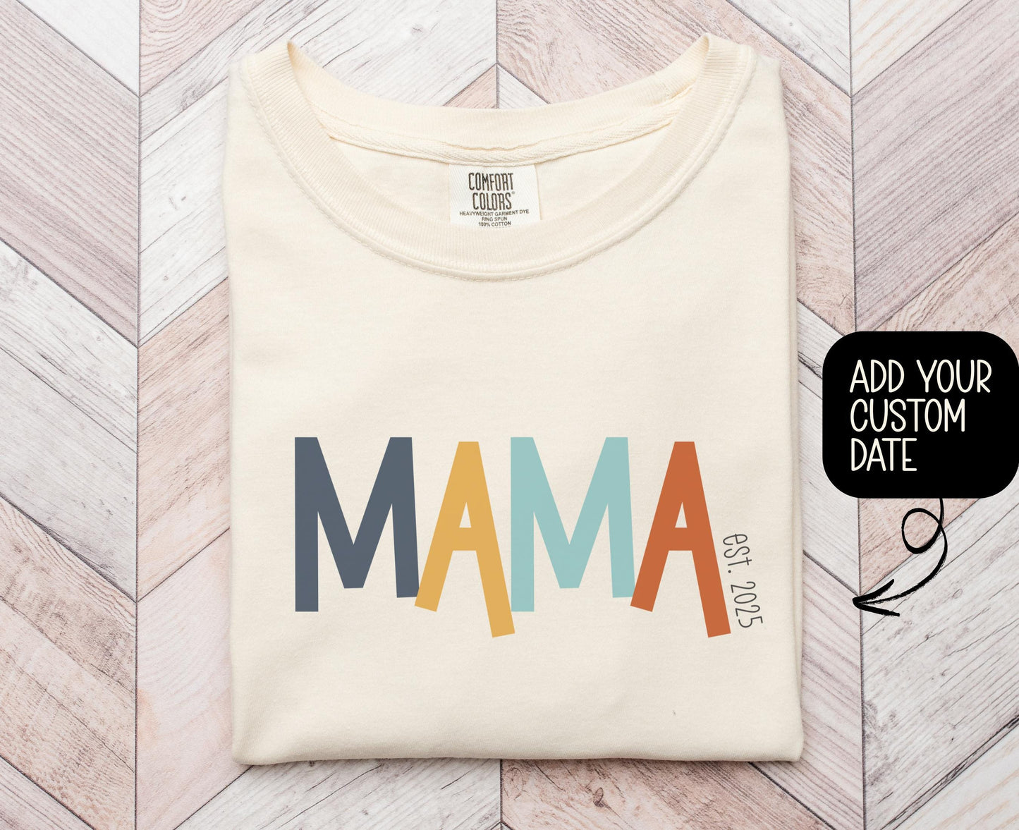 Custom MAMA Shirt Mother39s Day Gift Cute Mama Shirt Personalized Mama Est Shirt Gift for New Mom Expecting Mom Gift Graphic Tee – Premium Graphic · High-Quality Print