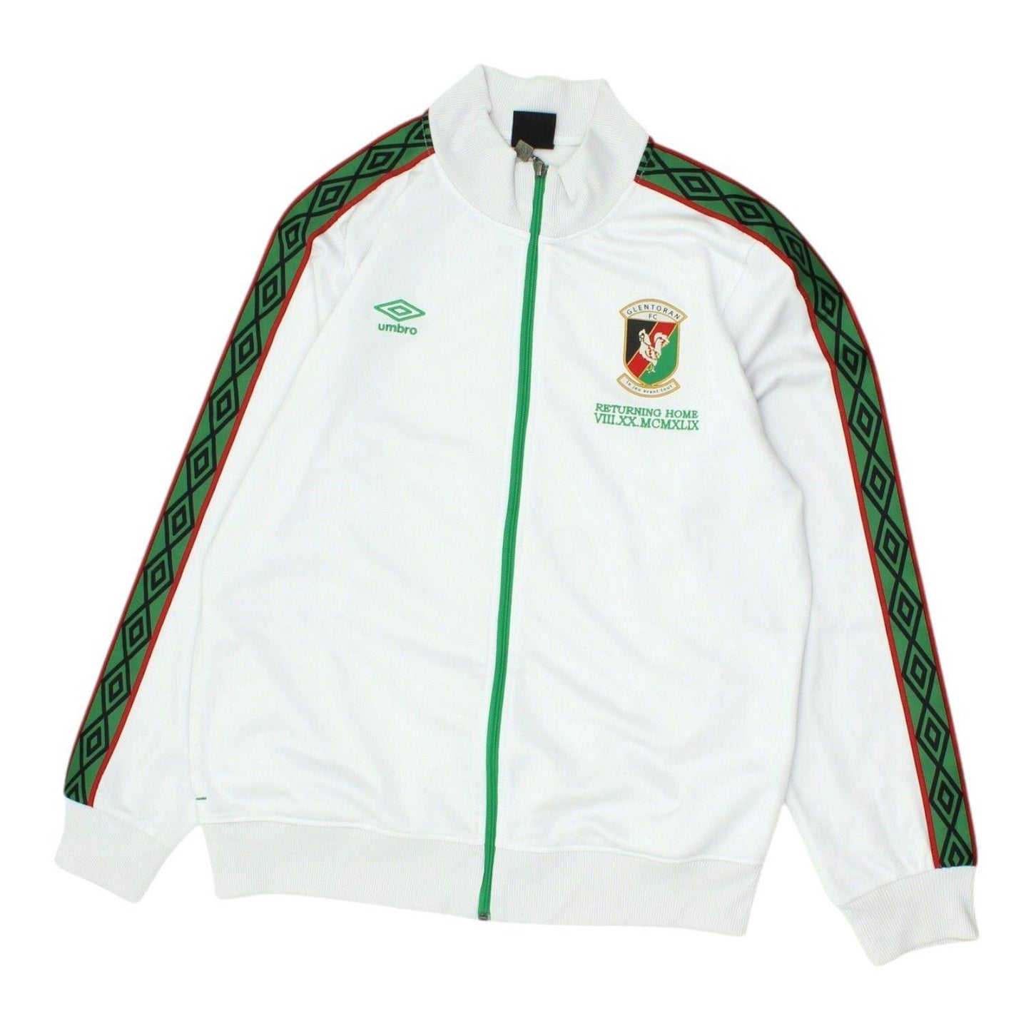Glentoran FC Track Jacket Irish Football Mens White Umbro Full Zip Sportswear Graphic Tee – Fan Favorite · Top Pick For Any Outfit