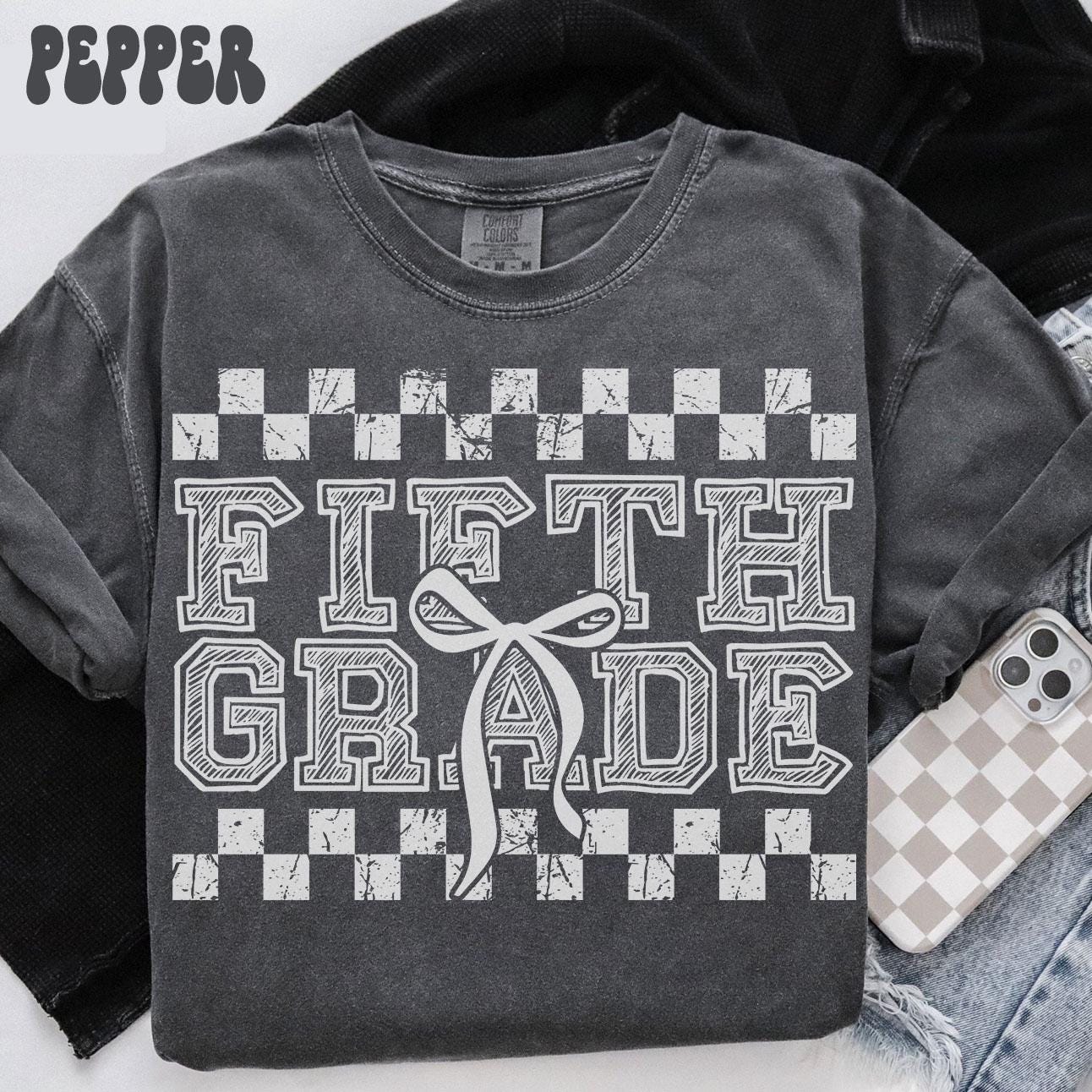 Fifth Grade Comfort Colors Shirt Teacher Tee 5th Grade TShirt Back to School Fifth Grade Department Gifts Crew Squad Graphic Tee – Warm & Stylish · Must-Have Style
