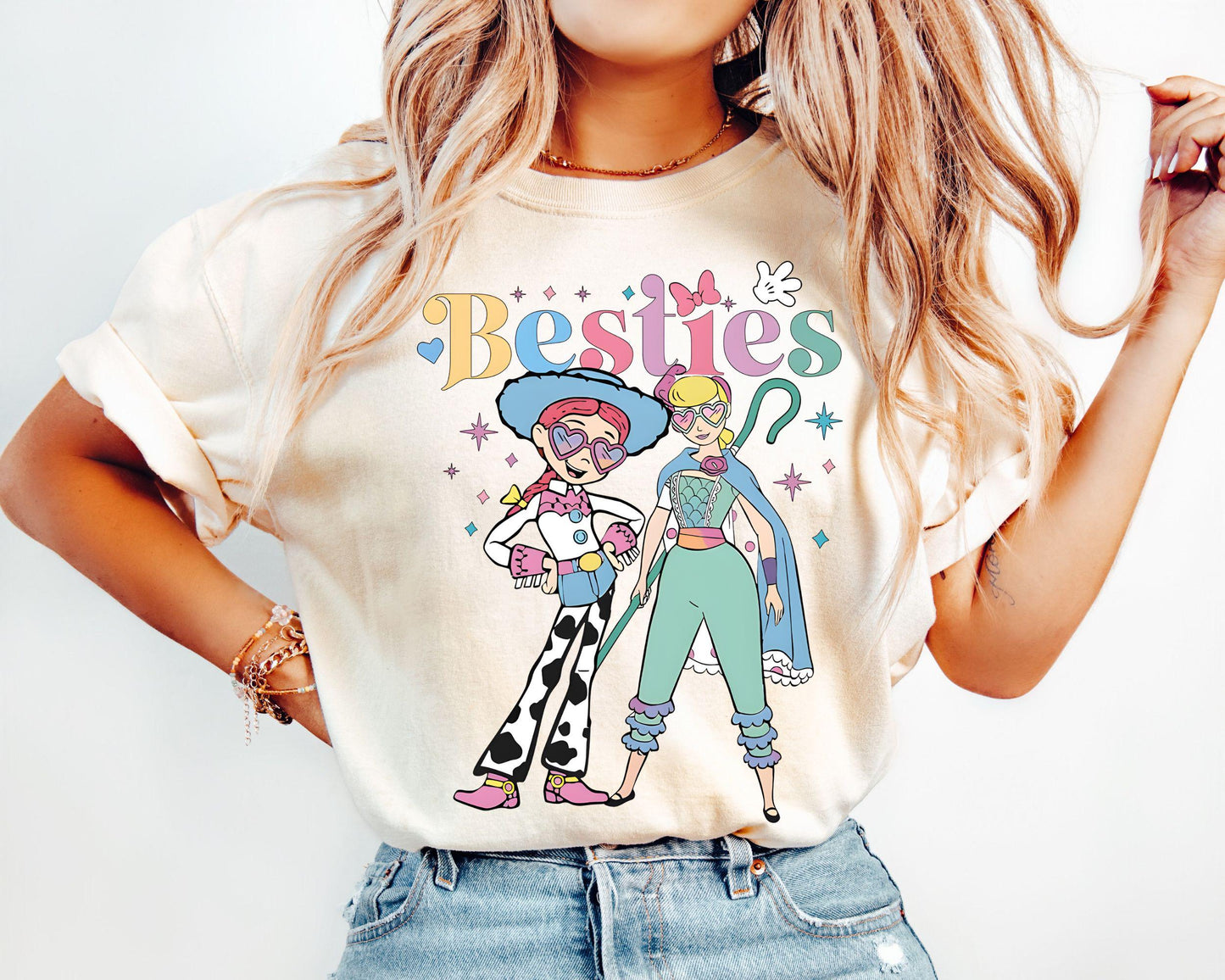Toy Story Besties T Shirts Disney Bo Peep And Jessie Shirts Toy Story Bo Peep Tees Disneyland Toy Story Best Friends Tee BFF Girls Trip Graphic Tee – Soft Feel · Must-Have Style