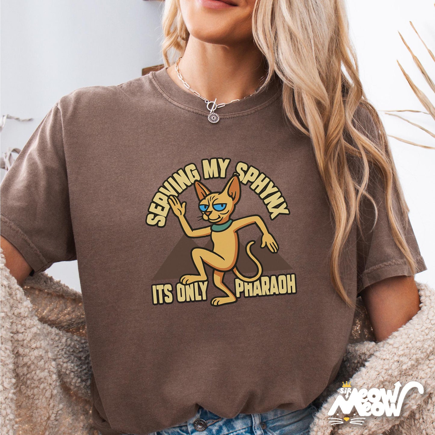 Sphynx Cat Shirt Serving My Sphynx Tee Pharaoh Cat T Shirt Funny Hairless Cat Gift Ancient Egypt Pet Humor Shirt Graphic Tee – Feel-Good Design · High-Quality Print