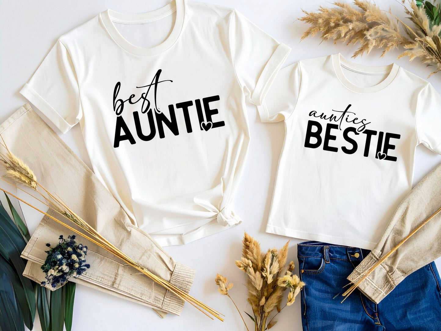 Matching Auntie and Auntie39s Bestie Shirts Auntie Me tee Aunt Tees Aunt Niece Shirts Best Gifts for Aunt Aunt Nephew Tee Graphic Tee – Everyday Comfort · High-Quality Print