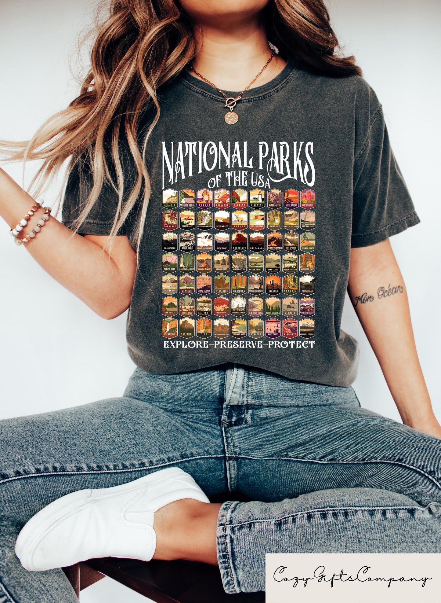 National Parks Of The USA Shirt Nature Lover T shirt US National Park Sweatshirt Funny Camping Gift American Family Trip Crewneck Sweatshirt – Fan Favorite · Top Pick For Any Outfit