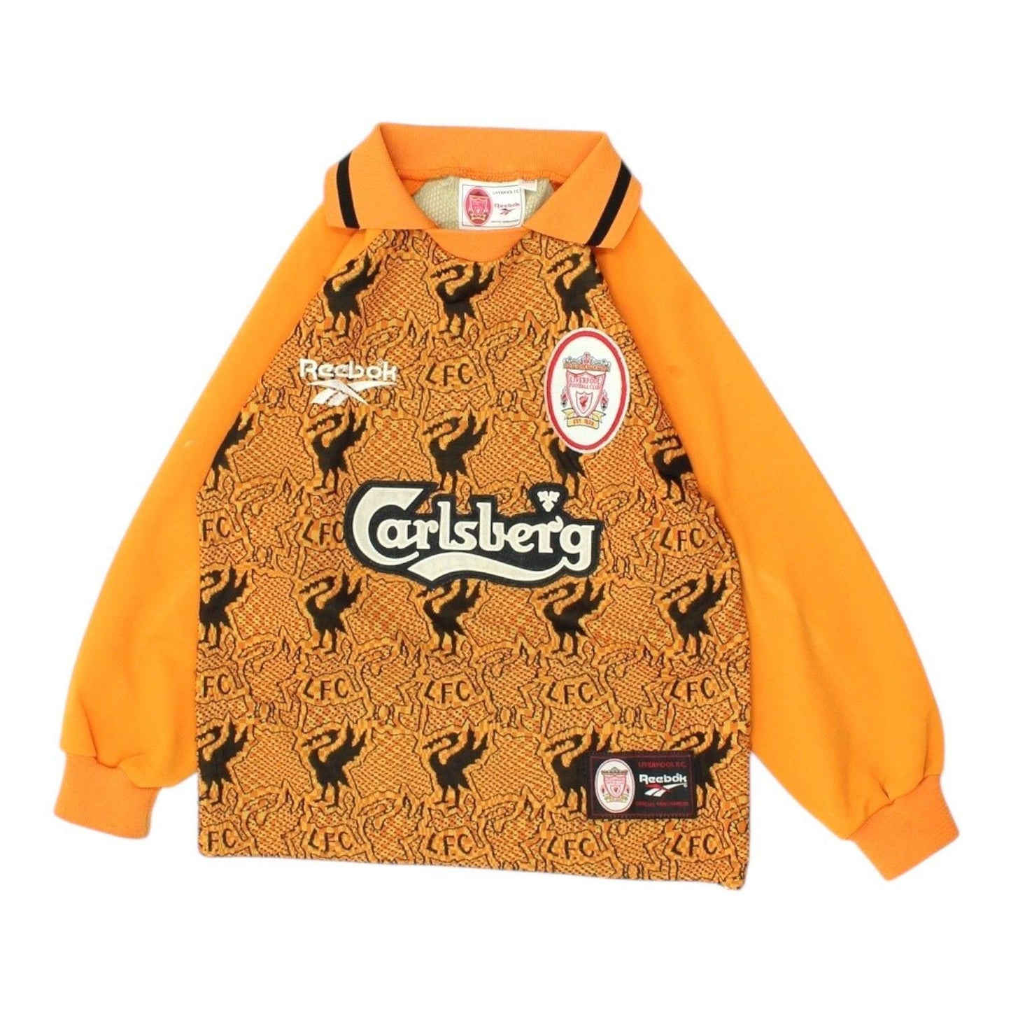 Liverpool FC Kids Tshirt 9697 Orange Boys Football Long Sleeve Goalkeeper Top Graphic Tee – Fan Favorite · Must-Have Style