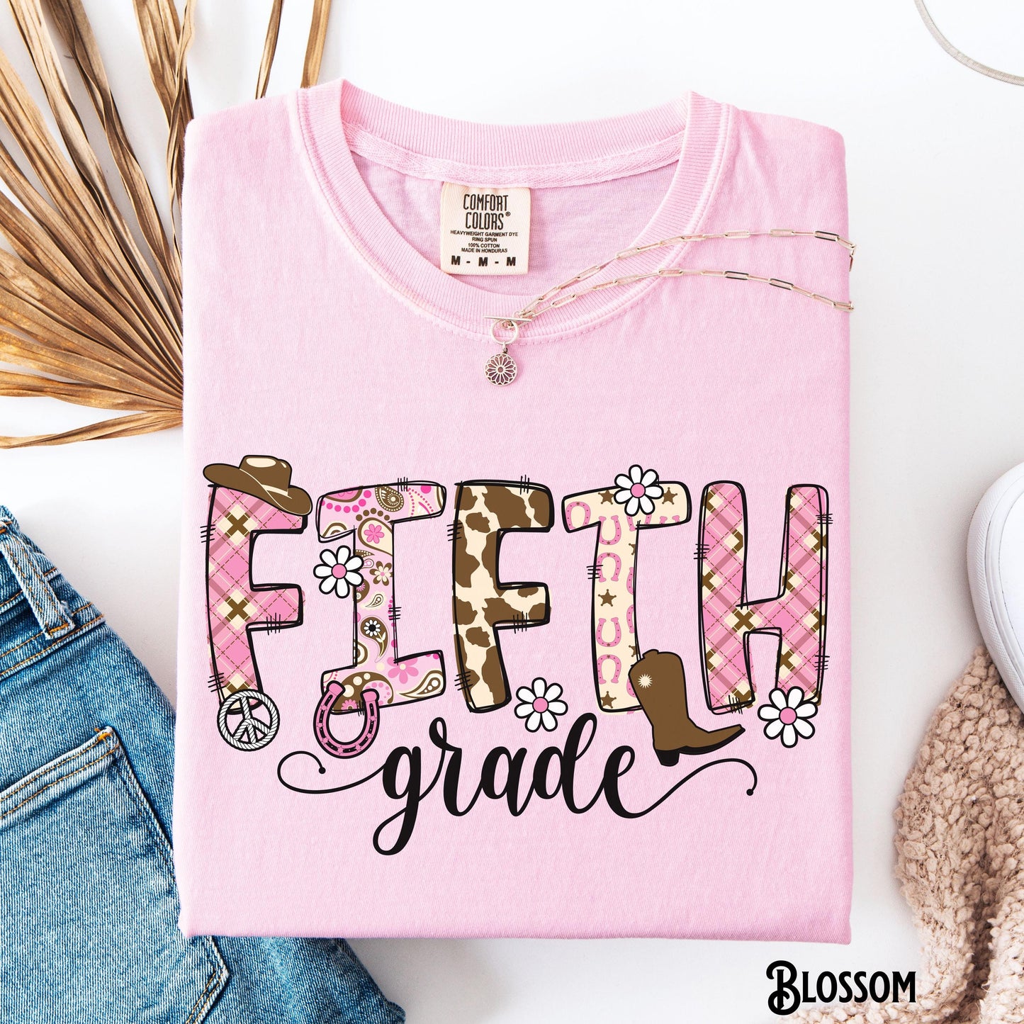 Fifth Grade Teacher Shirt Teach Tee 5th Grade T Shirt Back to School Western Cowgirl Appreciation Gift for Teacher Graphic Tee – Warm & Stylish · Perfect For Daily Wear