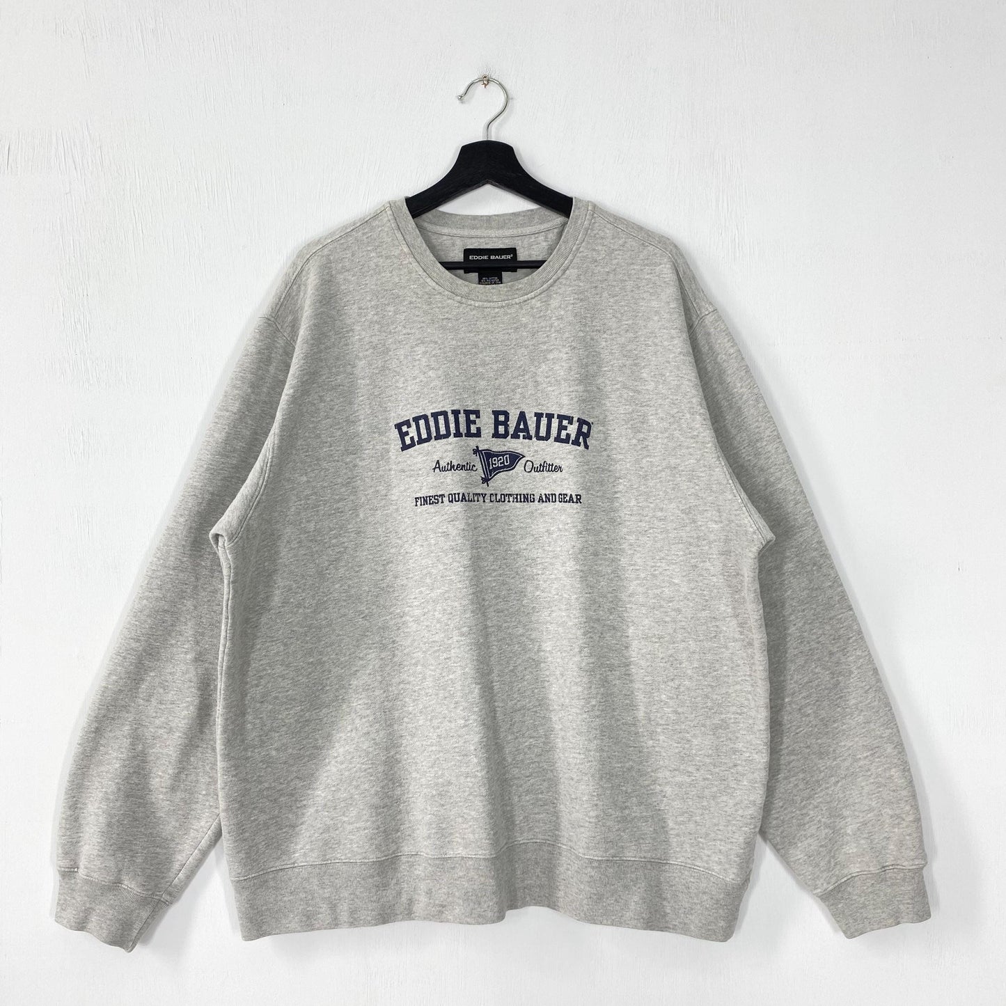 Vintage Eddie Bauer Sweatshirt Eddie Bauer Crewneck Eddie Bauer Sweater Pullover Outdoor Equipment Eddie Bauer Print Logo Grey XLarge Sweatshirt – Warm & Stylish · Must-Have Style