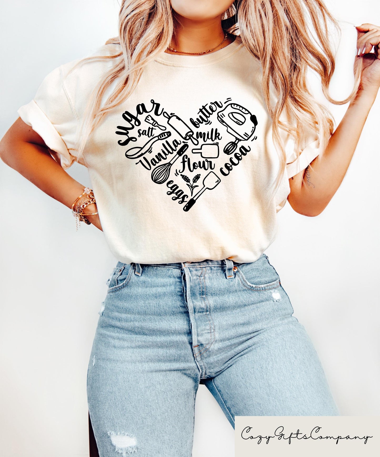 Retro Comfort Bakery Heart T shirt Baking Lover Shirt Baking Women Sweatshirt Trendy Mama Gift Housewife Shirt Funny Bakery Tee Sweatshirt – Premium Graphic · Top Pick For Any Outfit