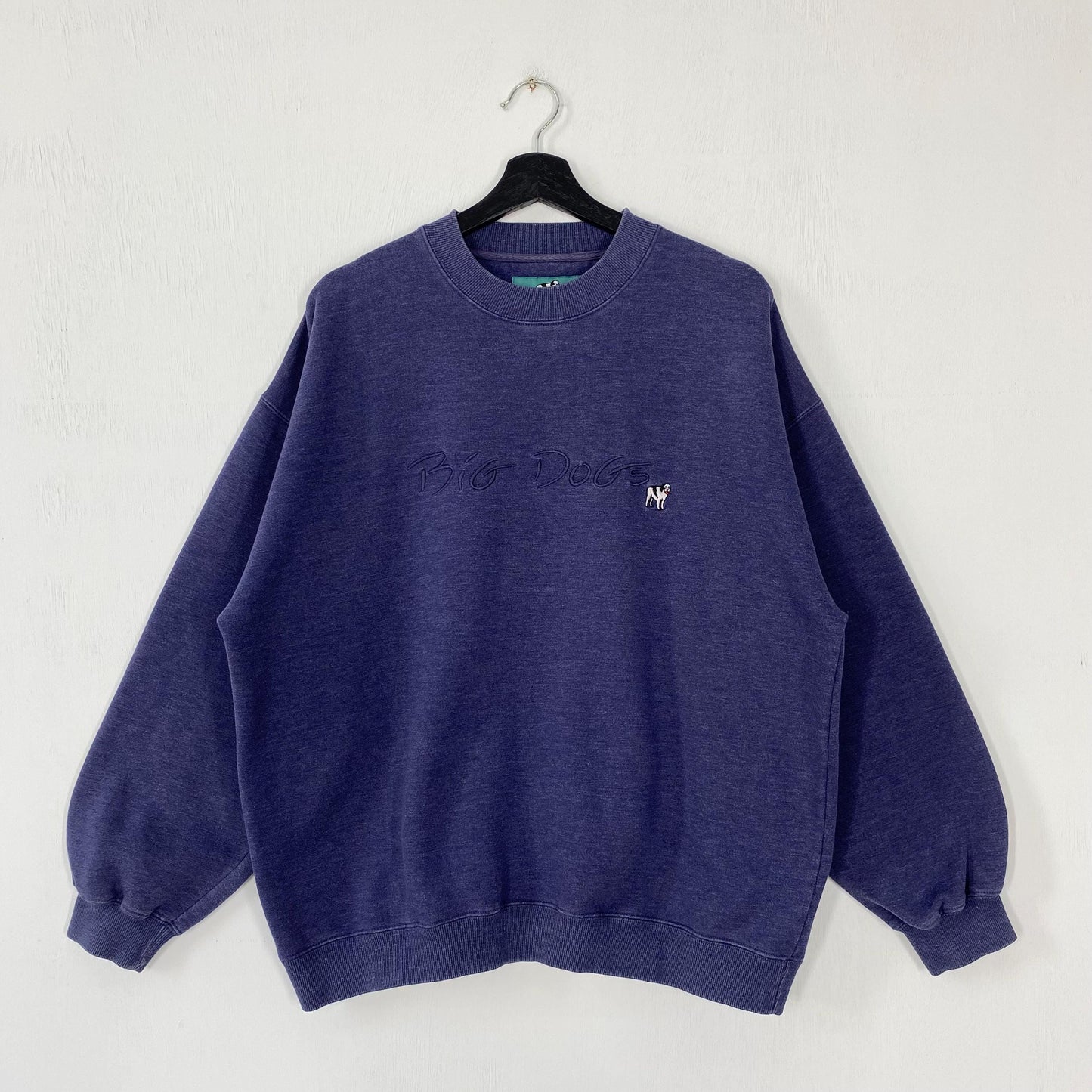 Vintage Big Dogs Sweatshirt Big Dogs Crewneck Big Dogs Sweater Pullover Surfing Sportswear Big Dogs Embroidered Logo Blue Large Sweatshirt – Cozy Vibes · Perfect For Daily Wear