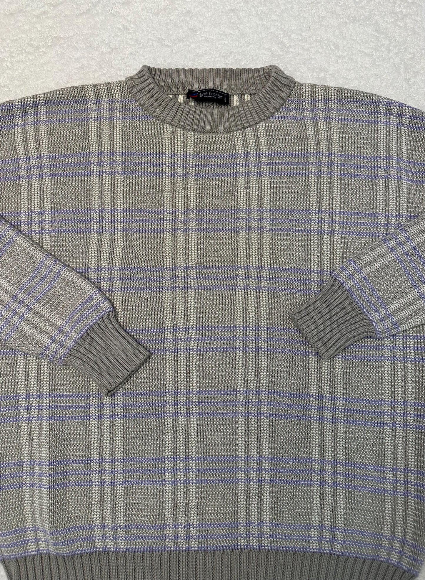 Vintage 1980s 80s Daniel Hechter Made In USA Cotton Plaid Sweater L Barely Worn Graphic Tee – Soft Feel · Trending Graphic Apparel