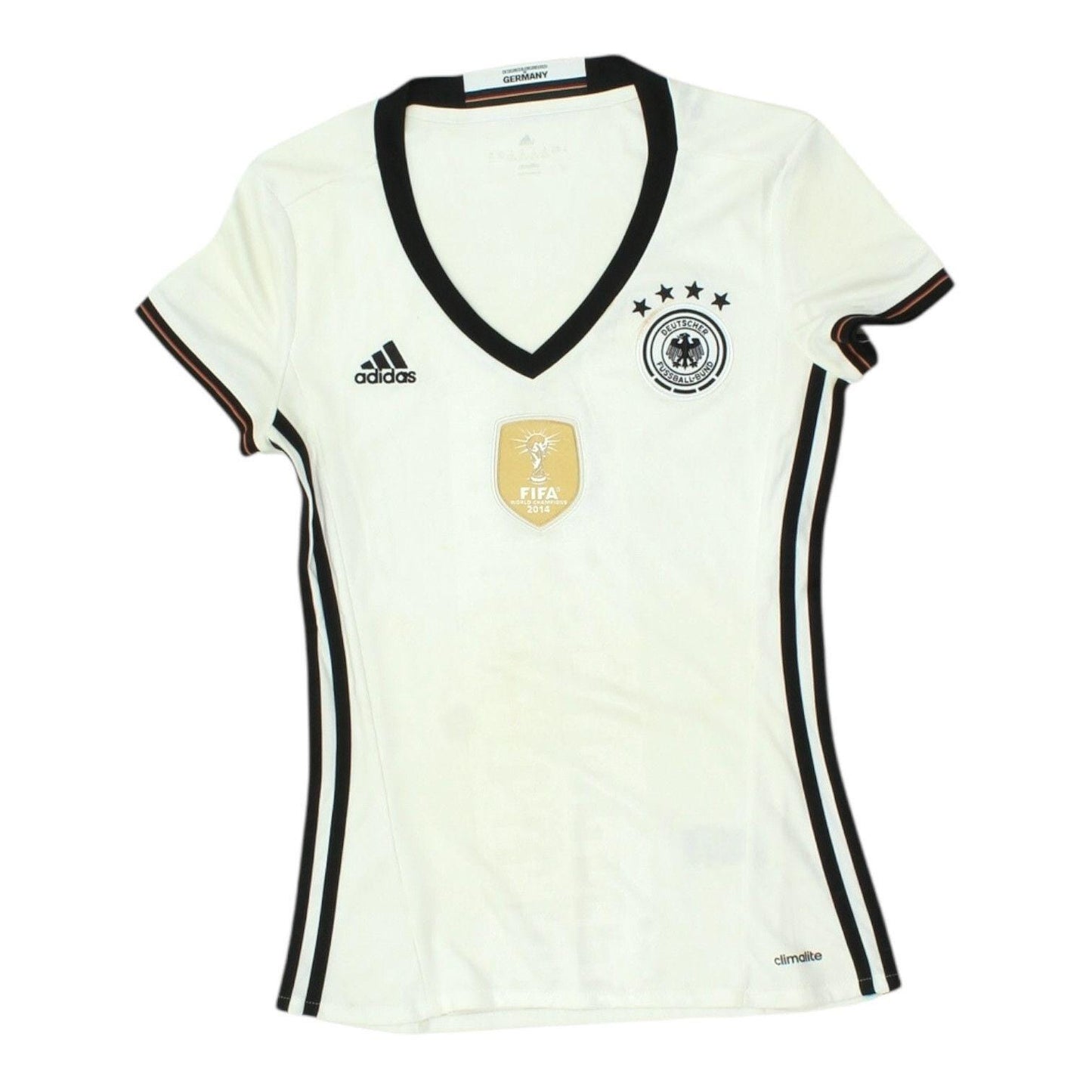 Germany Womens Home Shirt 201617 Adidas VNeck Football Jersey White Kit Jersey – Cozy Vibes · Perfect For Daily Wear
