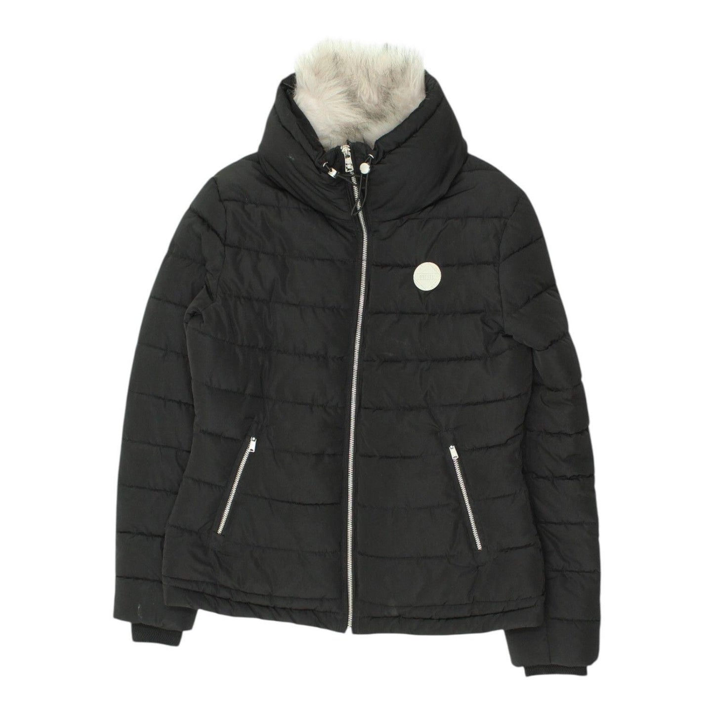 Diesel Womens Padded Jacket Vintage Black Designer Full Zip Outerwear Graphic Tee – Cozy Vibes · Top Pick For Any Outfit