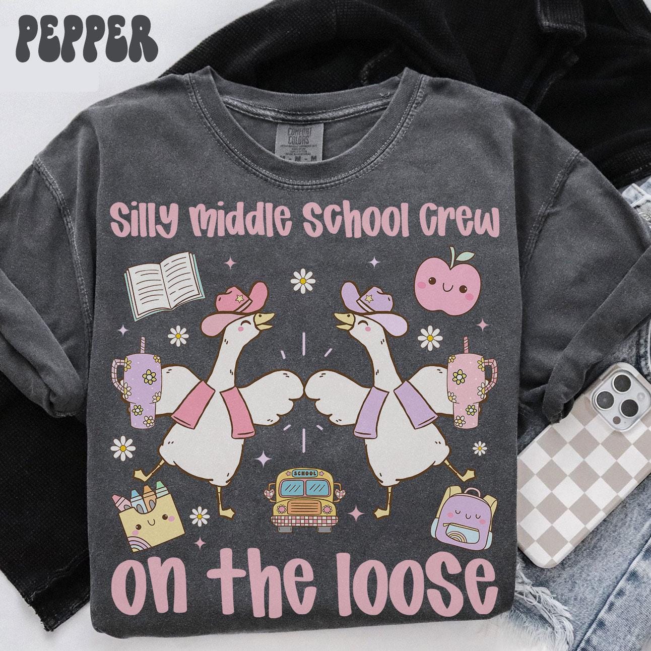 Comfort Colors Middle School Squad Shirt Teacher Team TShirt Back to School Tee Middle School Department Short Sleeve Tshirt Graphic Tee – Aesthetic Look · High-Quality Print