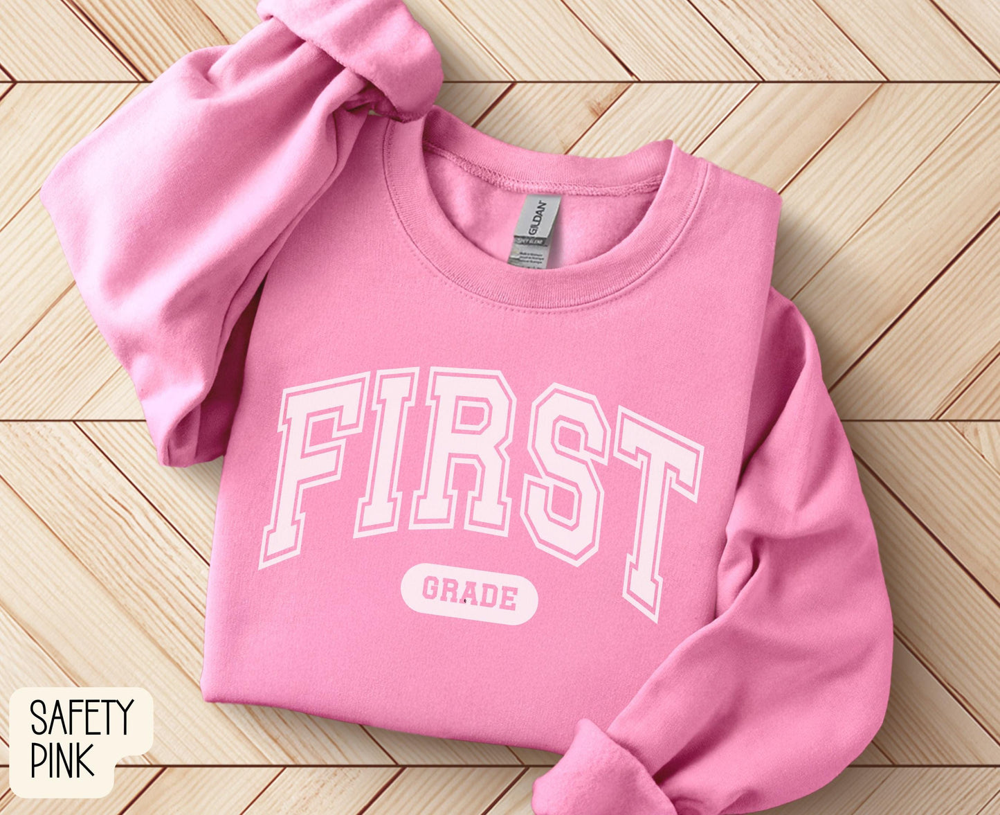 First Grade Sweatshirt Back to School Sweatshirt School Sweatshirt Teacher Sweatshirt First Grade Shirt 1st Grade Elementary School Sweatshirt – Soft Feel · High-Quality Print