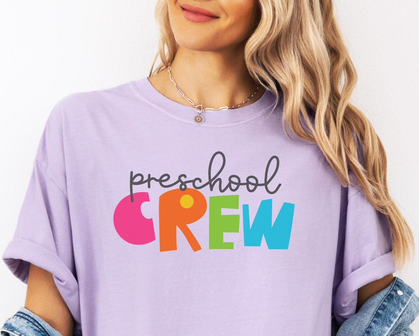 Preschool CREW Shirt Pre K Teacher Tee Back to School 2nd Grade Teacher Team Shirts PreK Teacher Tee Preschool Team Shirt Graphic Tee – Warm & Stylish · Great Gift For Fans