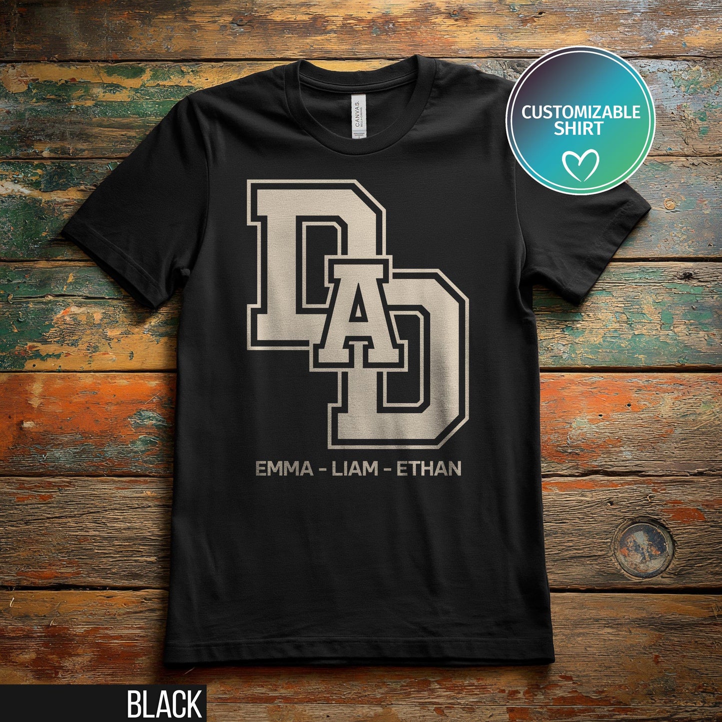 Custom Dad Shirt With Kids Names Dad T Shirt Birthday Gift Dad Tee New Dad Shirt Personalized Dad Shirt Fathers Day Shirt Daddy Shirt Graphic Tee – Bold Style · Perfect For Daily Wear