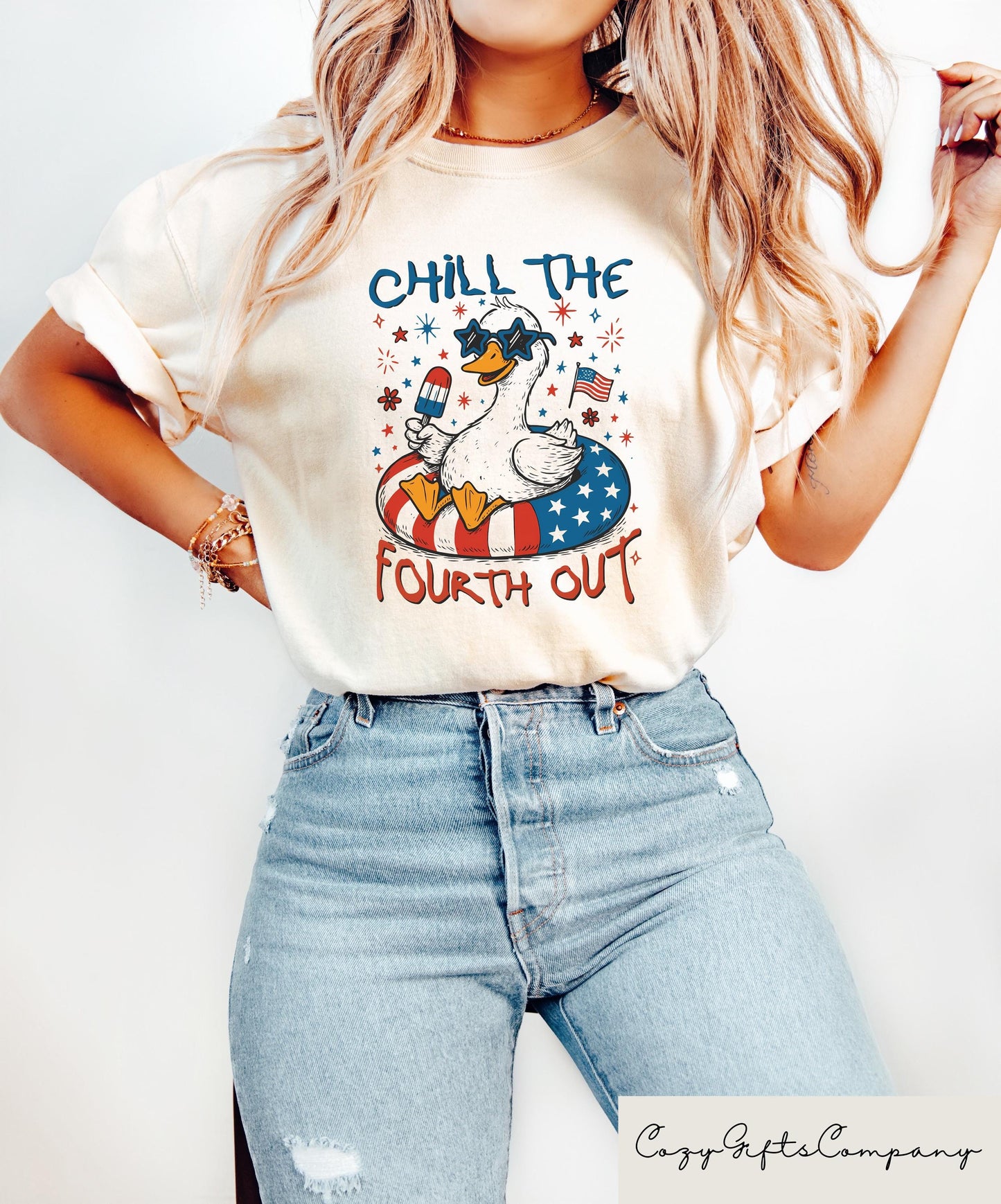 Retro Comfort Chill The Fourth Out Shirt Patriotic Silly Goose T shirt Funny 4th Of July Gift Women39s Independence Day Tee Freedom Shirt Graphic Tee – Fan Favorite · Top Pick For Any Outfit