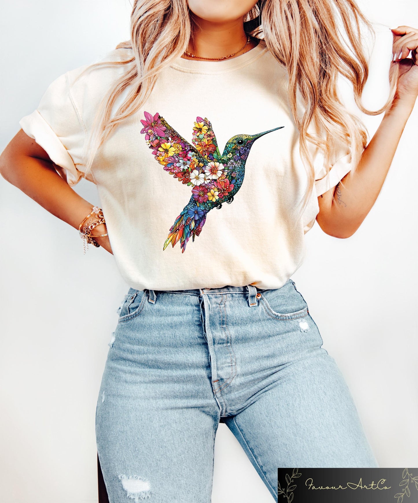 Retro Comfort Floral Hummingbird T shirt Animal Lover Shirt Inspirational Women Sweatshirt Trendy Mom Gift Floral Bird Crewneck Sweatshirt – Easygoing Wear · Perfect For Daily Wear