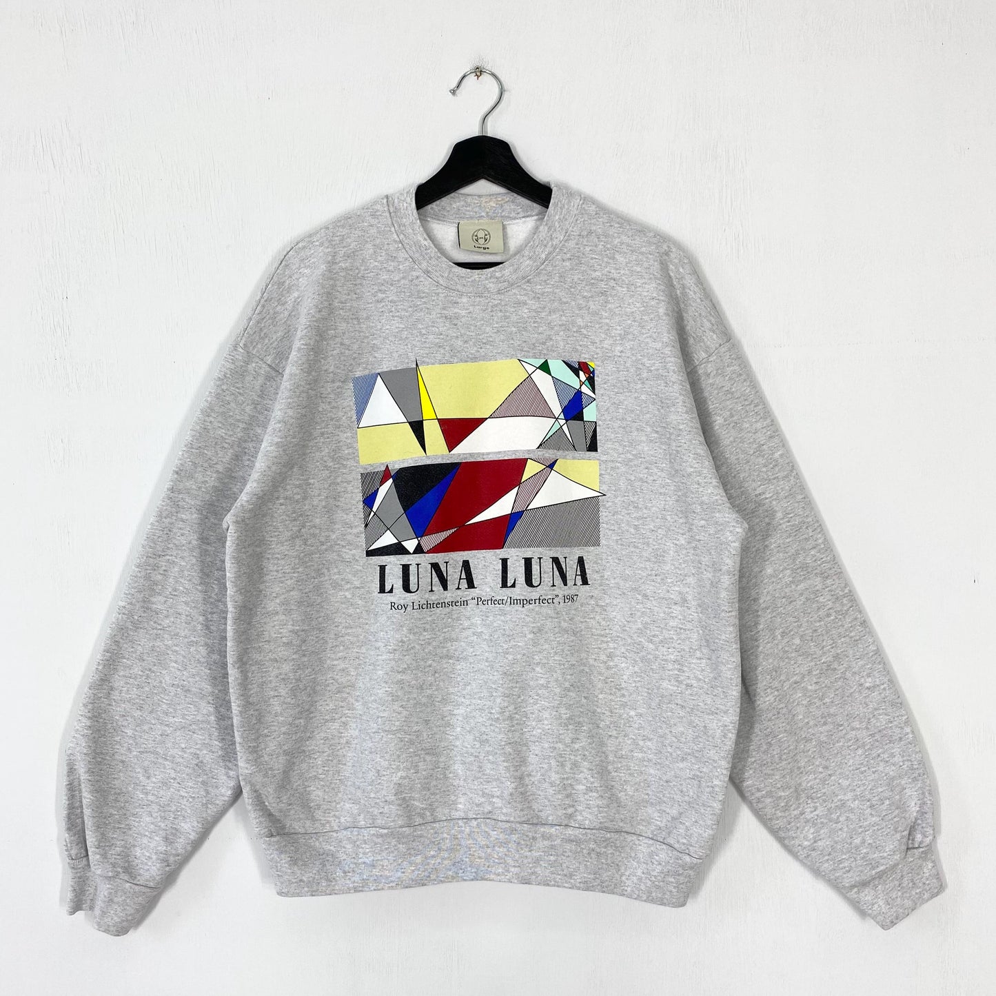 Vintage Luna Luna Pavilion Sweatshirt Roy Lichtenstein Crewneck Pop Art Sweater Pullover Roy Lichtenstein Artist Designer Logo Grey Large Sweatshirt – Fan Favorite · Top Pick For Any Outfit