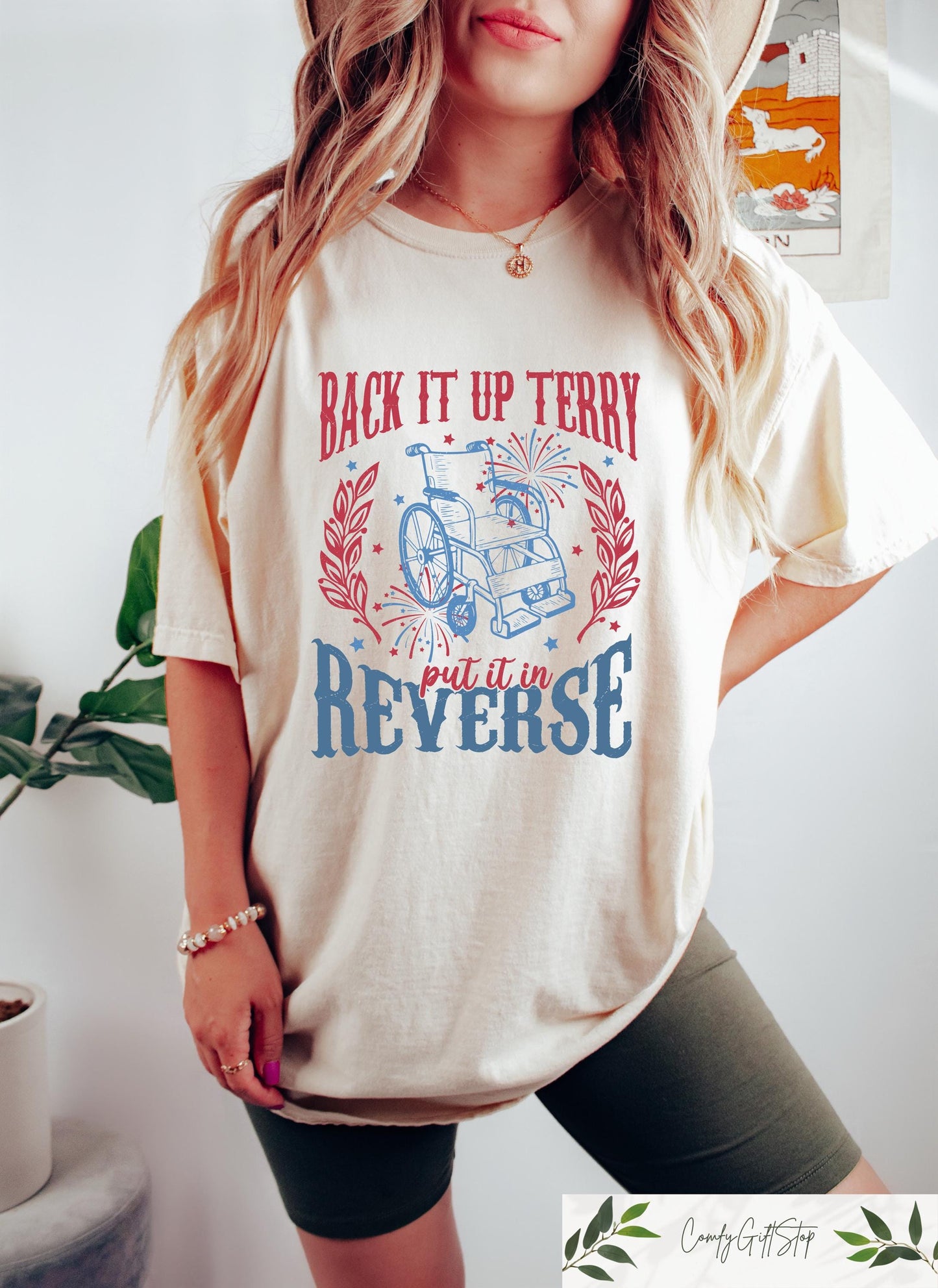 Put It In Reverse Terry Back Up Terry T shirt 4th Of July Shirt Women39s Independence Day Gift Red White And Blue Tee Merica Crewneck Graphic Tee – Easygoing Wear · Top Pick For Any Outfit