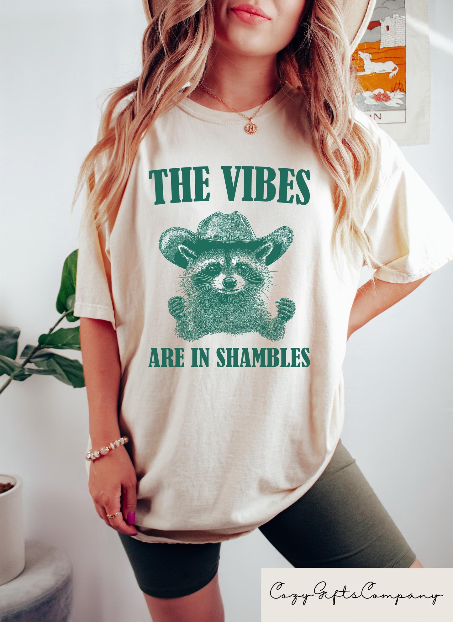 Retro Comfort Raccoon T shirt The Vibes Are In Shambles Shirt Mental Health Sweatshirt Sarcastic Women Gift Cute Raccoon Crewneck Sweatshirt – Premium Graphic · Top Pick For Any Outfit