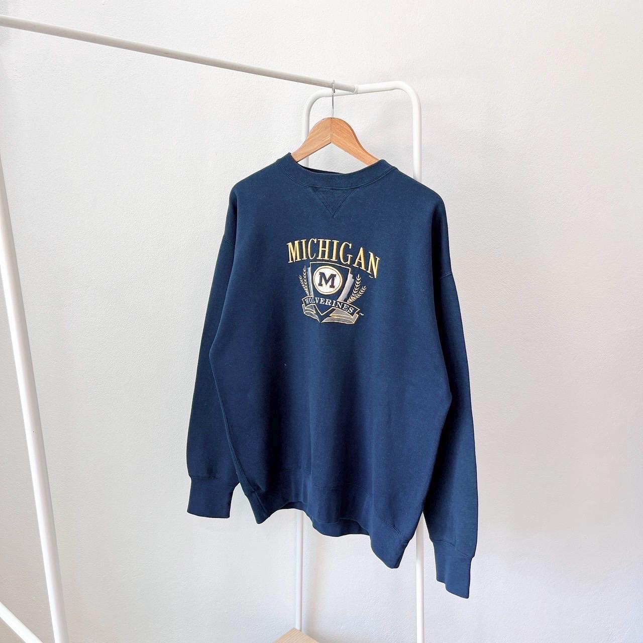 Vintage 90s Michigan Wolverines vintage Midwest embroidery blue sweatshirt XL Sweatshirt – Everyday Comfort · Top Pick For Any Outfit