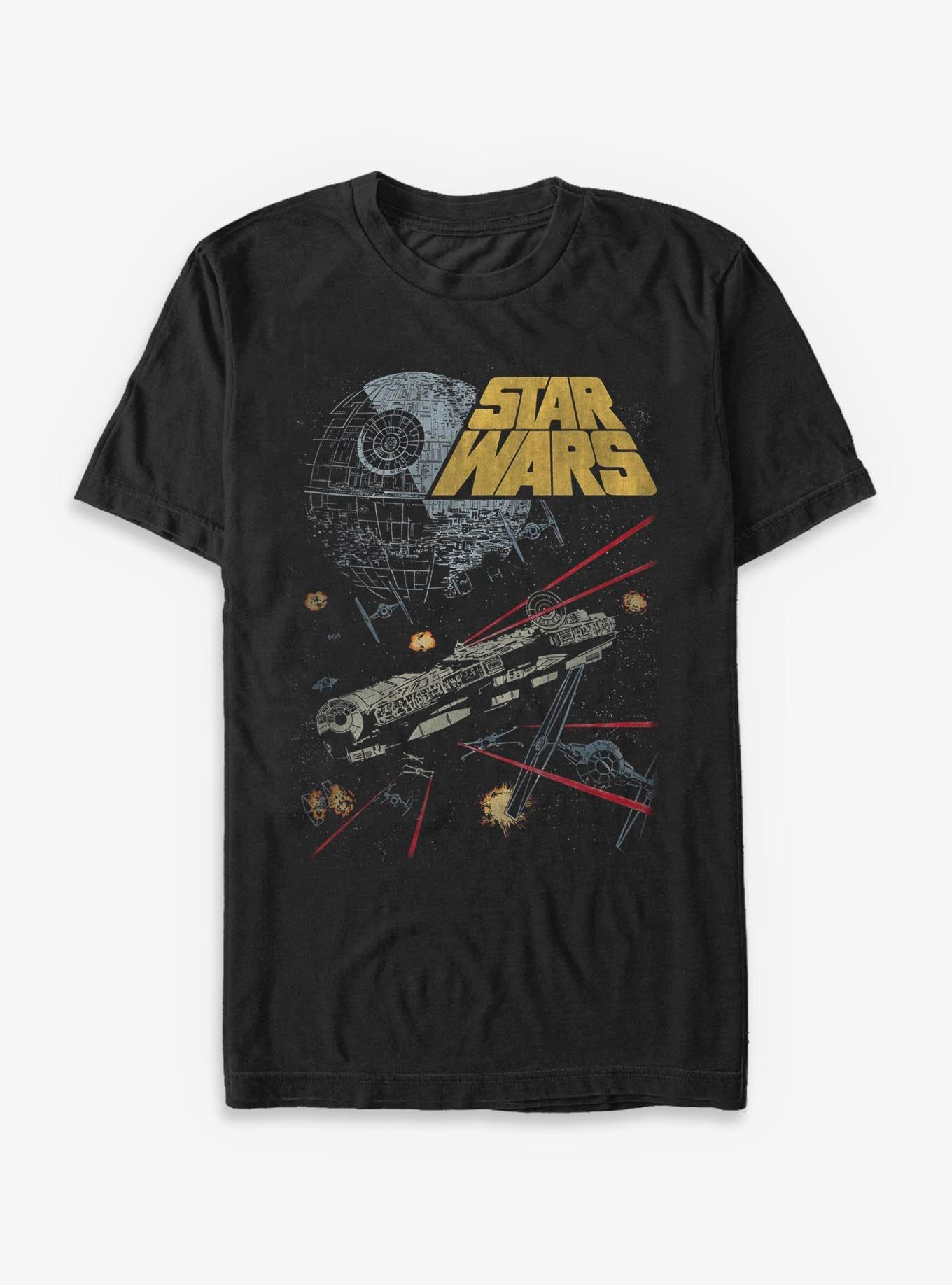 Star Wars Millennium Falcon Battle T-Shirt | Trending Graphic Tee For Fans