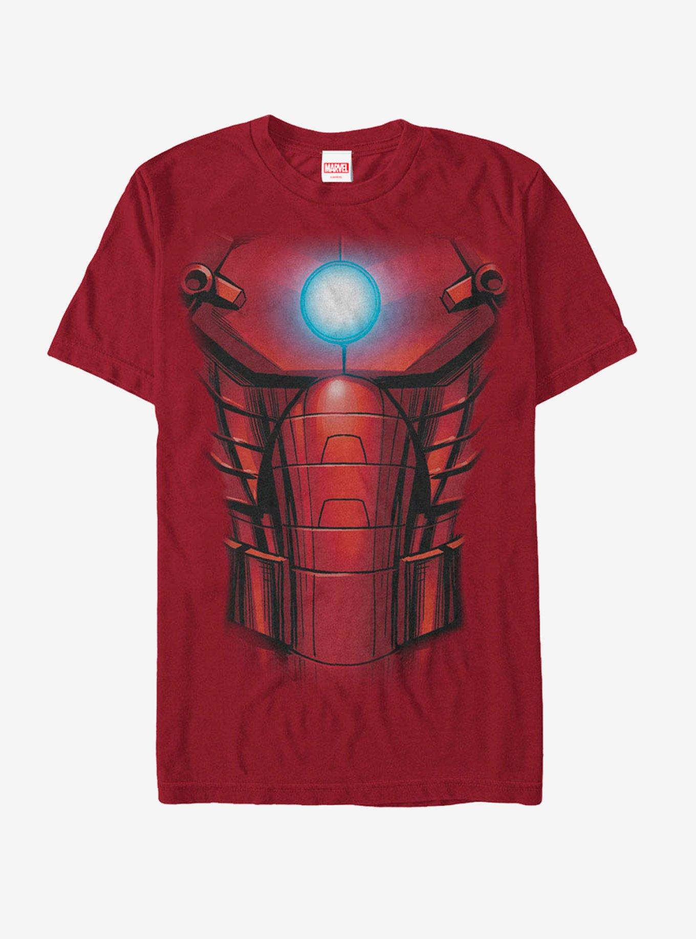 Marvel Halloween Iron Man Arc Reactor Costume T-Shirt | Trending Graphic Tee For Fans