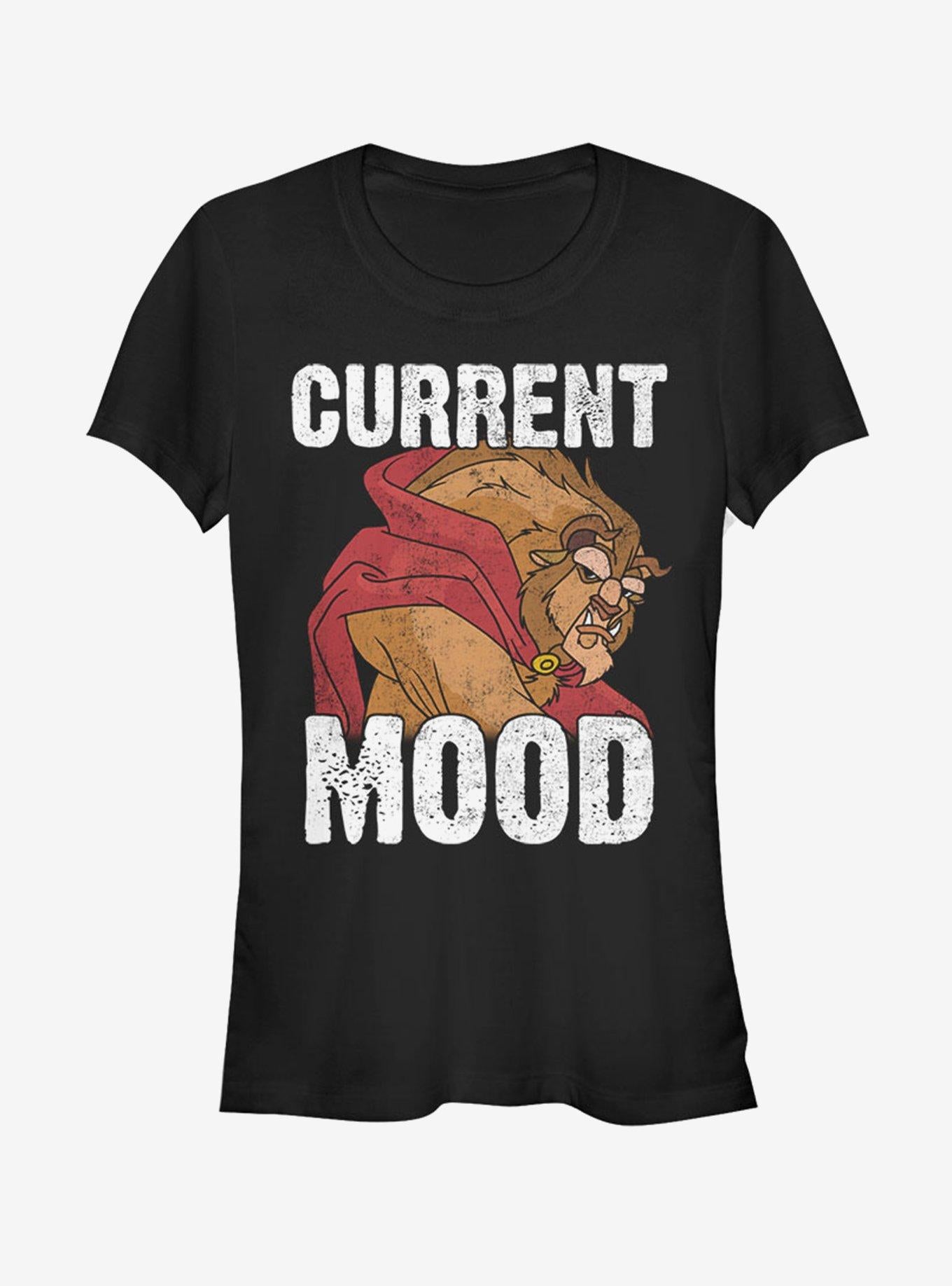 Disney Beauty And The Beast Current Mood Girls T-Shirt | Trending Graphic Tee For Fans