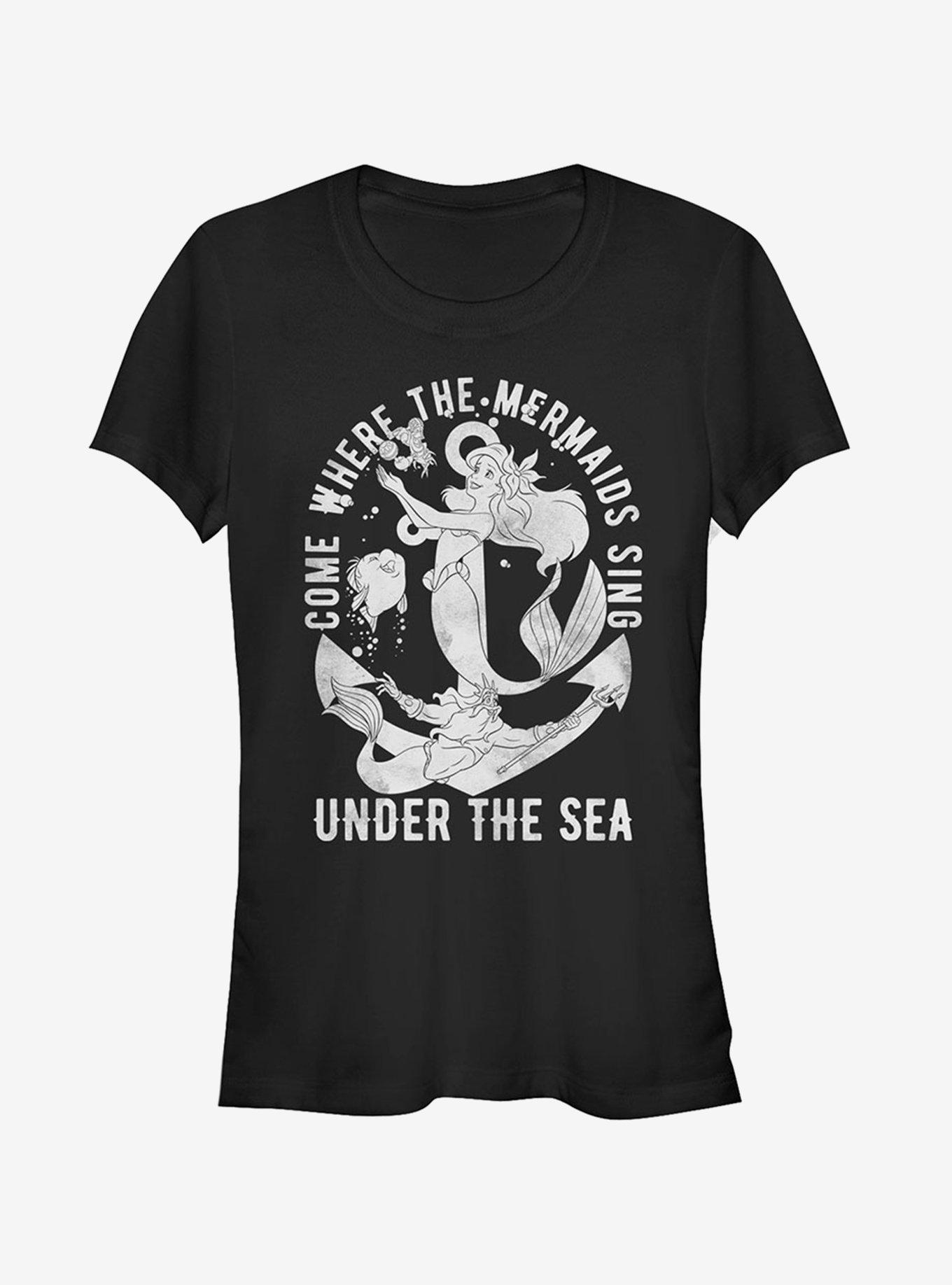 Disney The Little Mermaid Ariel Under The Sea Girls T-Shirt | Trending Graphic Tee For Fans