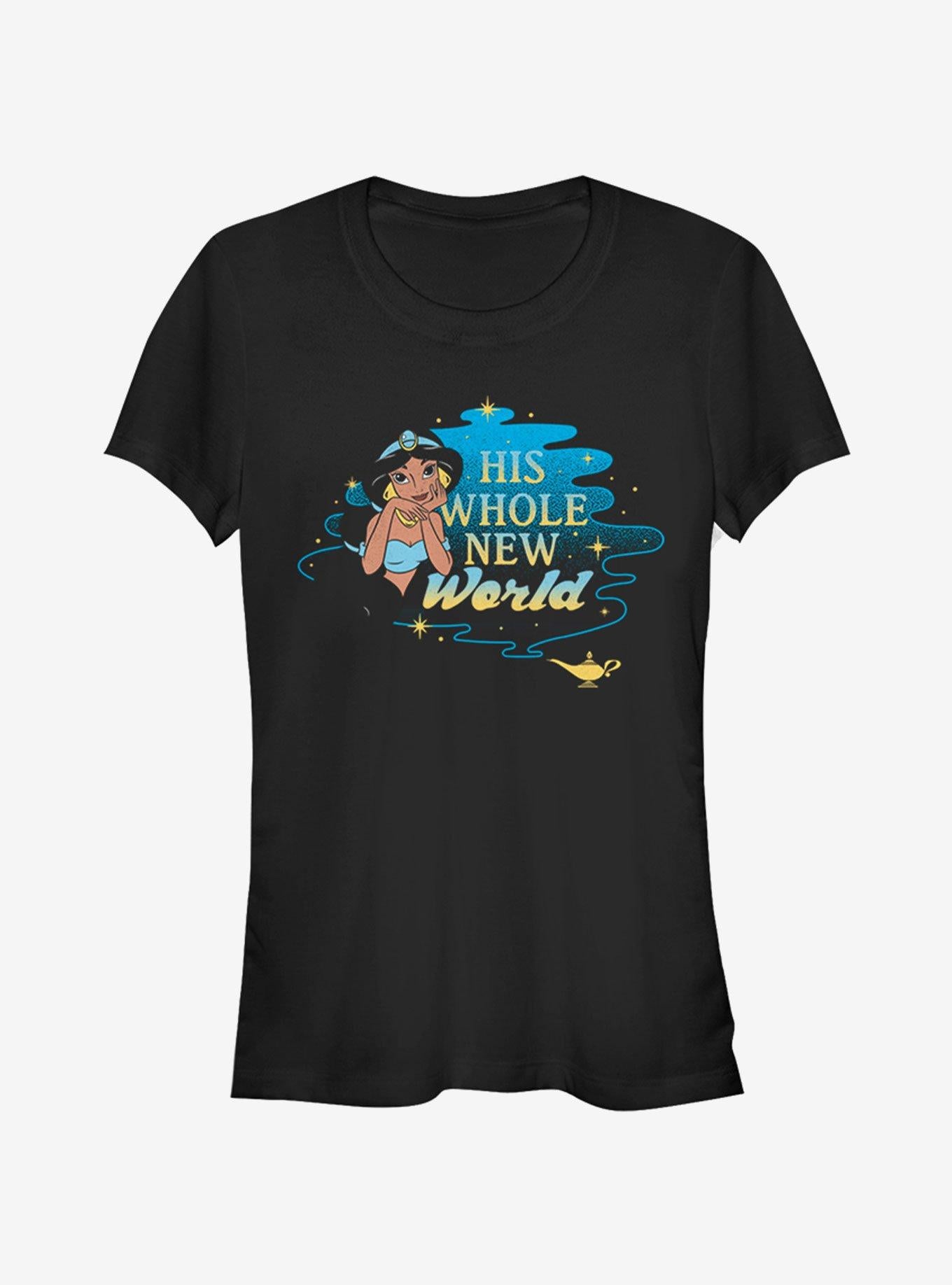 Disney Aladdin His Whole New World Jasmine Girls T-Shirt | Trending Graphic Tee For Fans