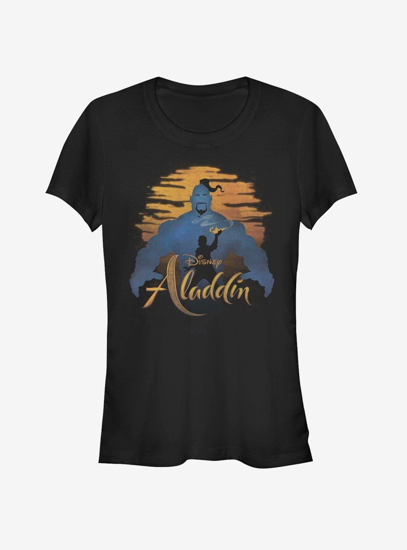 Disney Aladdin 2019 Genie Silhouette Girls T-Shirt | Trending Graphic Tee For Fans