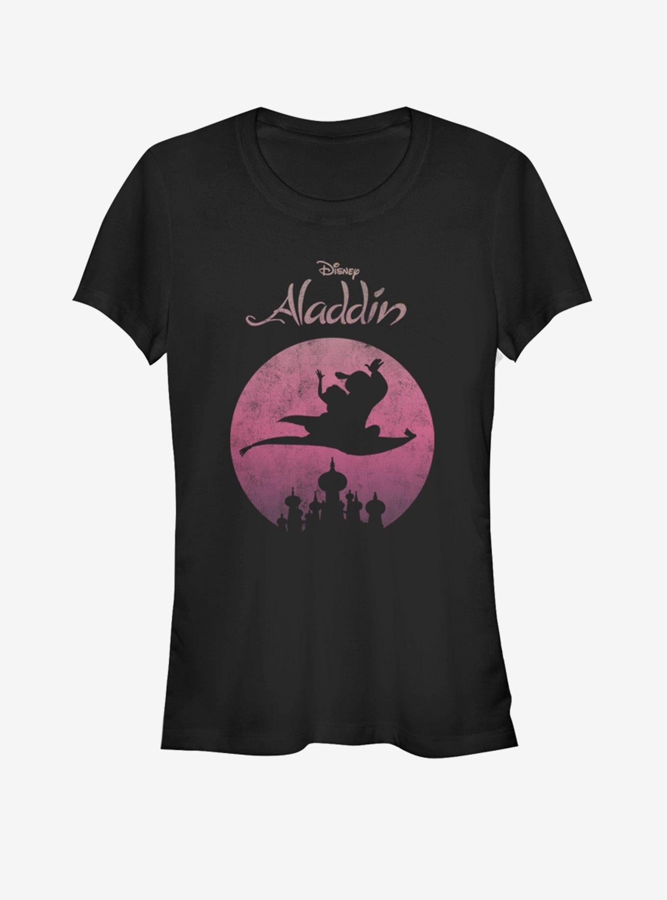 Disney Aladdin Flying High Girls T-Shirt | Trending Graphic Tee For Fans