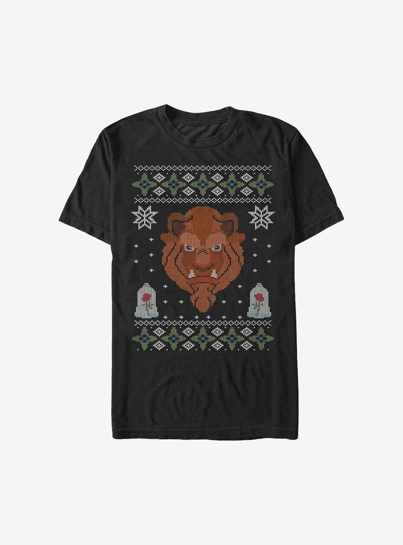 Disney Beauty And The Beast The Ugly Beast Ugly Christmas T-Shirt Sweater | Soft Knit For Everyday Comfort