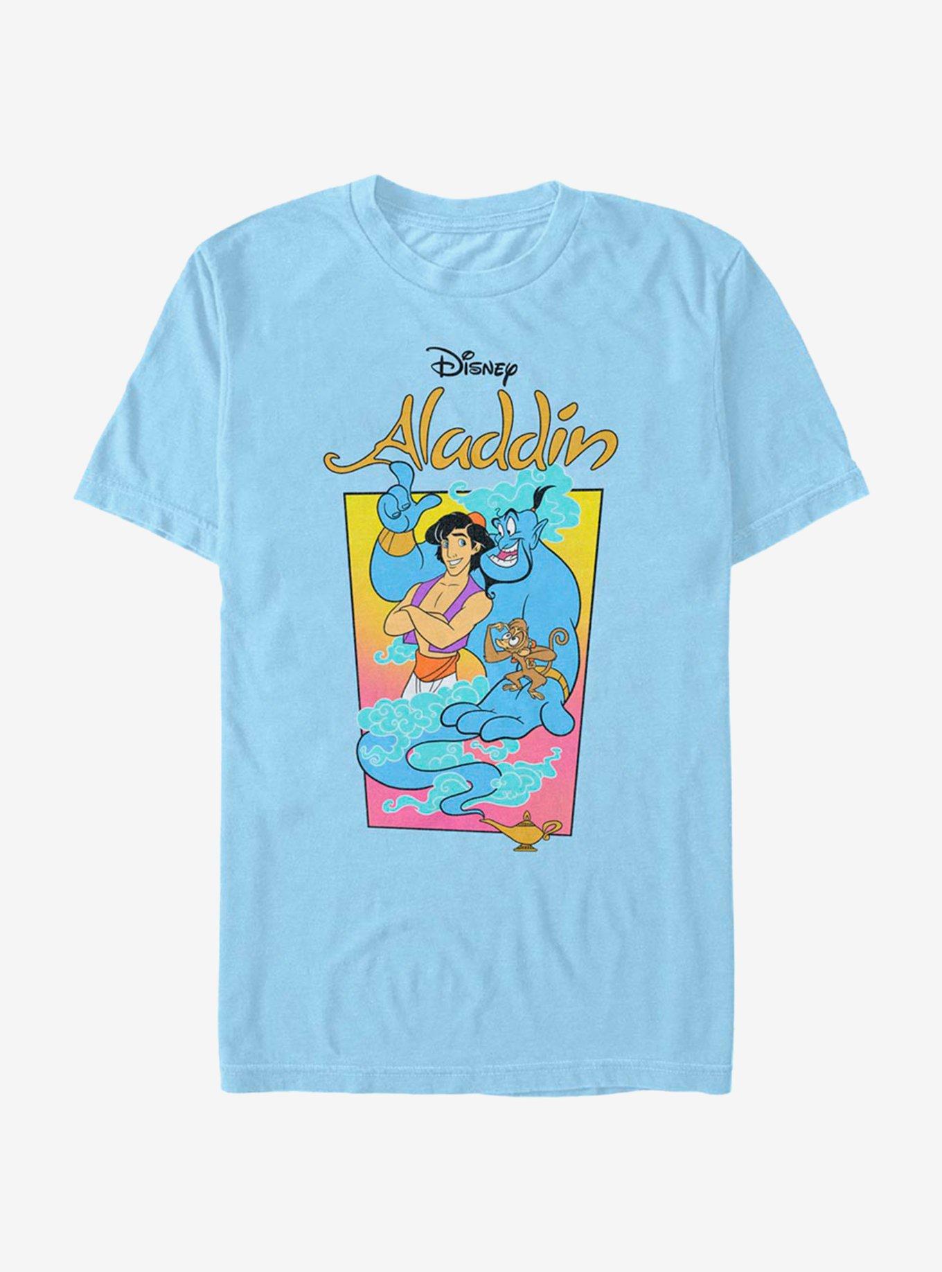 Disney Aladdin Neon Vapor T-Shirt | Trending Graphic Tee For Fans