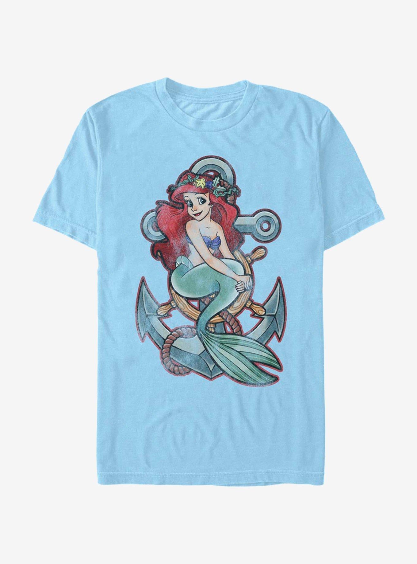 Disney The Little Mermaid Anchor Mermaid T-Shirt | Trending Graphic Tee For Fans