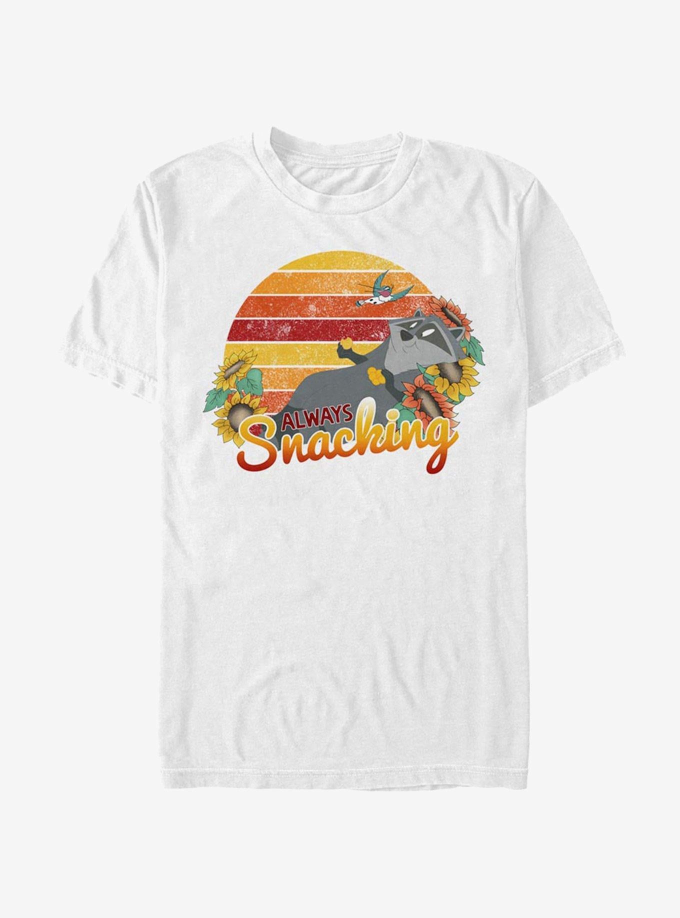 Disney Pocahontas Meeko Snacks T-Shirt | Trending Graphic Tee For Fans