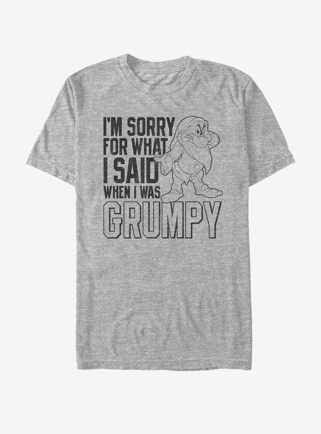 Disney Snow White Grumpy Sorry T-Shirt | Trending Graphic Tee For Fans