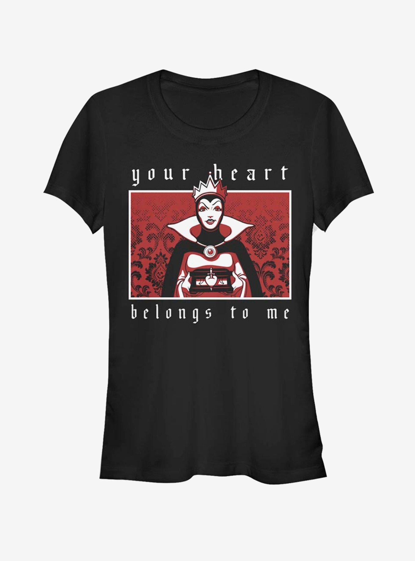 Disney Snow White Evil Queen Heart Girls T-Shirt | Trending Graphic Tee For Fans