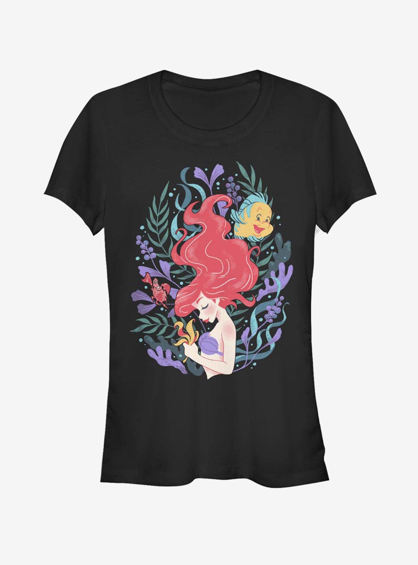 Disney The Little Mermaid Sea Plants Girls T-Shirt | Trending Graphic Tee For Fans