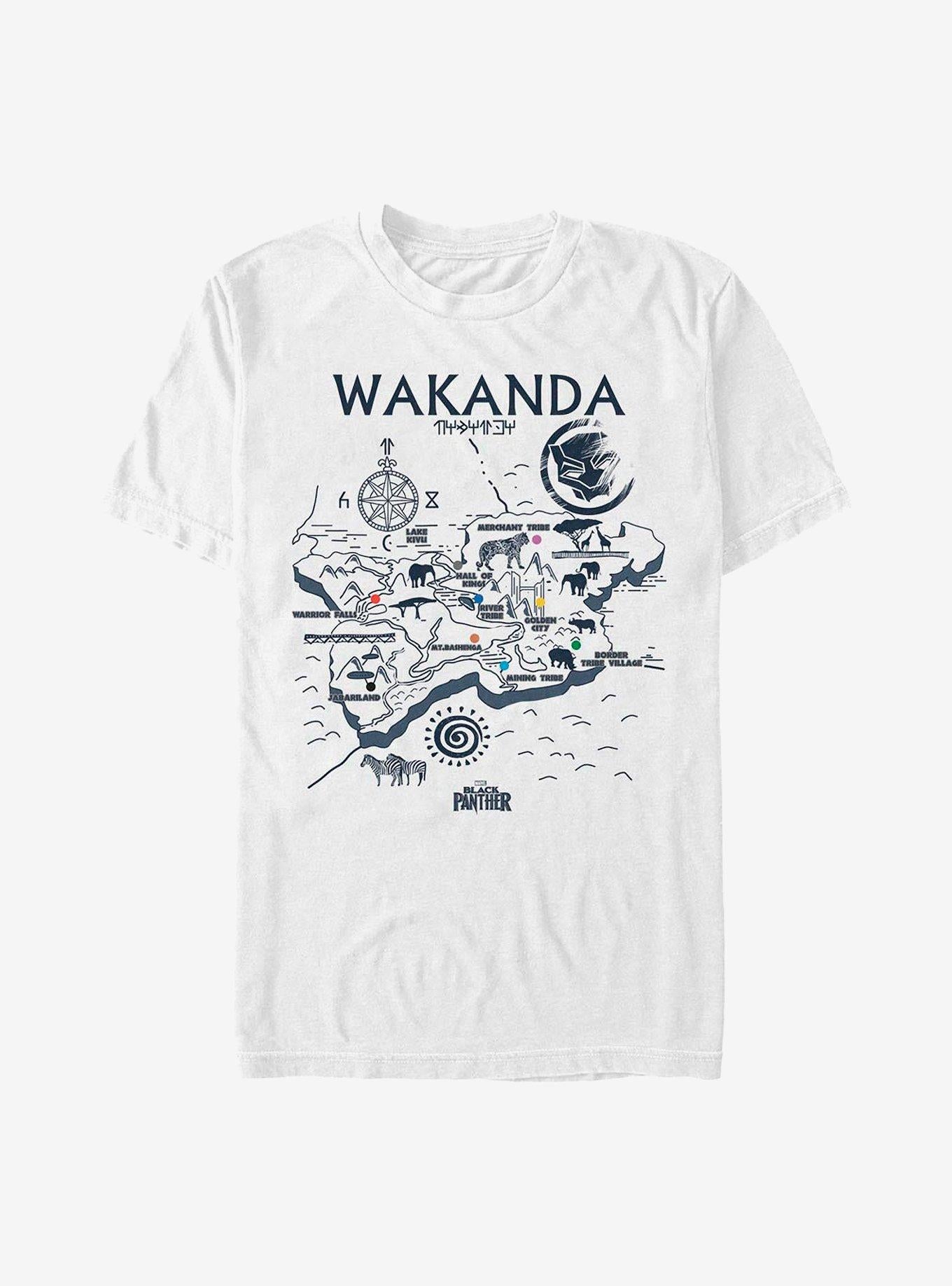 Marvel Black Panther Wakanda Map T-Shirt | Trending Graphic Tee For Fans