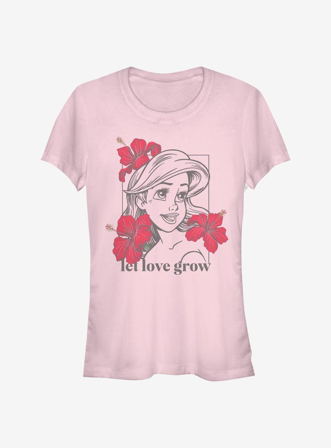 Disney The Little Mermaid Ariel Floral Girls T-Shirt | Trending Graphic Tee For Fans