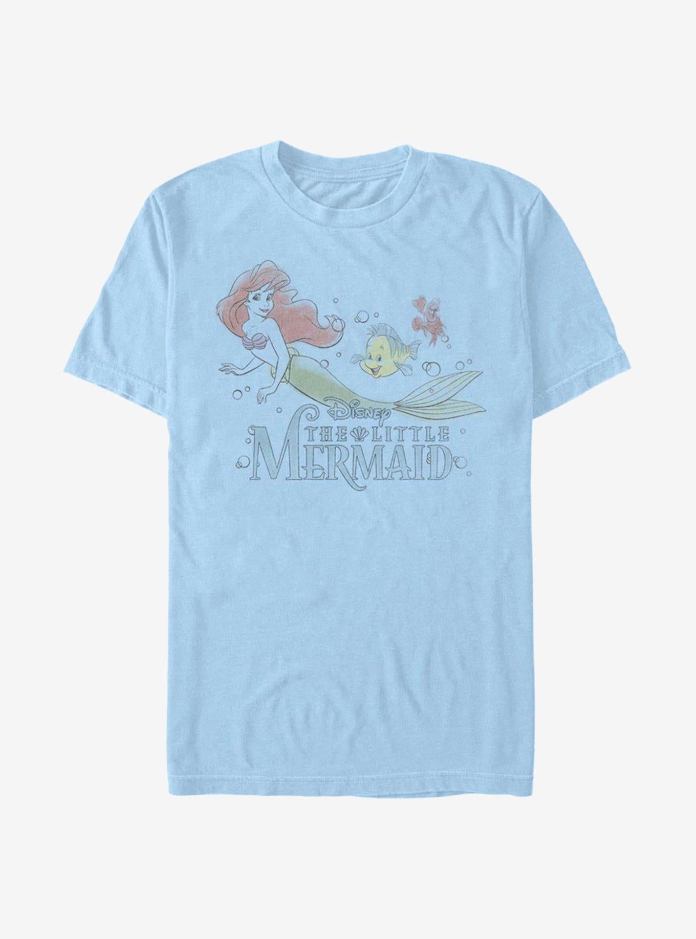 Disney The Little Mermaid Watercolor Fade Ariel T-Shirt | Trending Graphic Tee For Fans