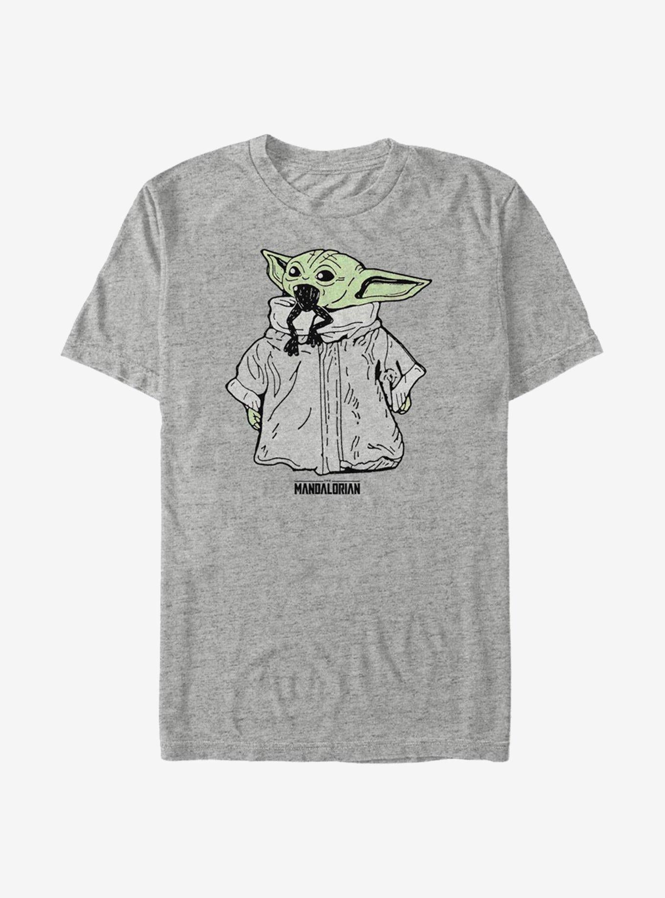 Star Wars The Mandalorian The Child Linework Pop T-Shirt | Trending Graphic Tee For Fans