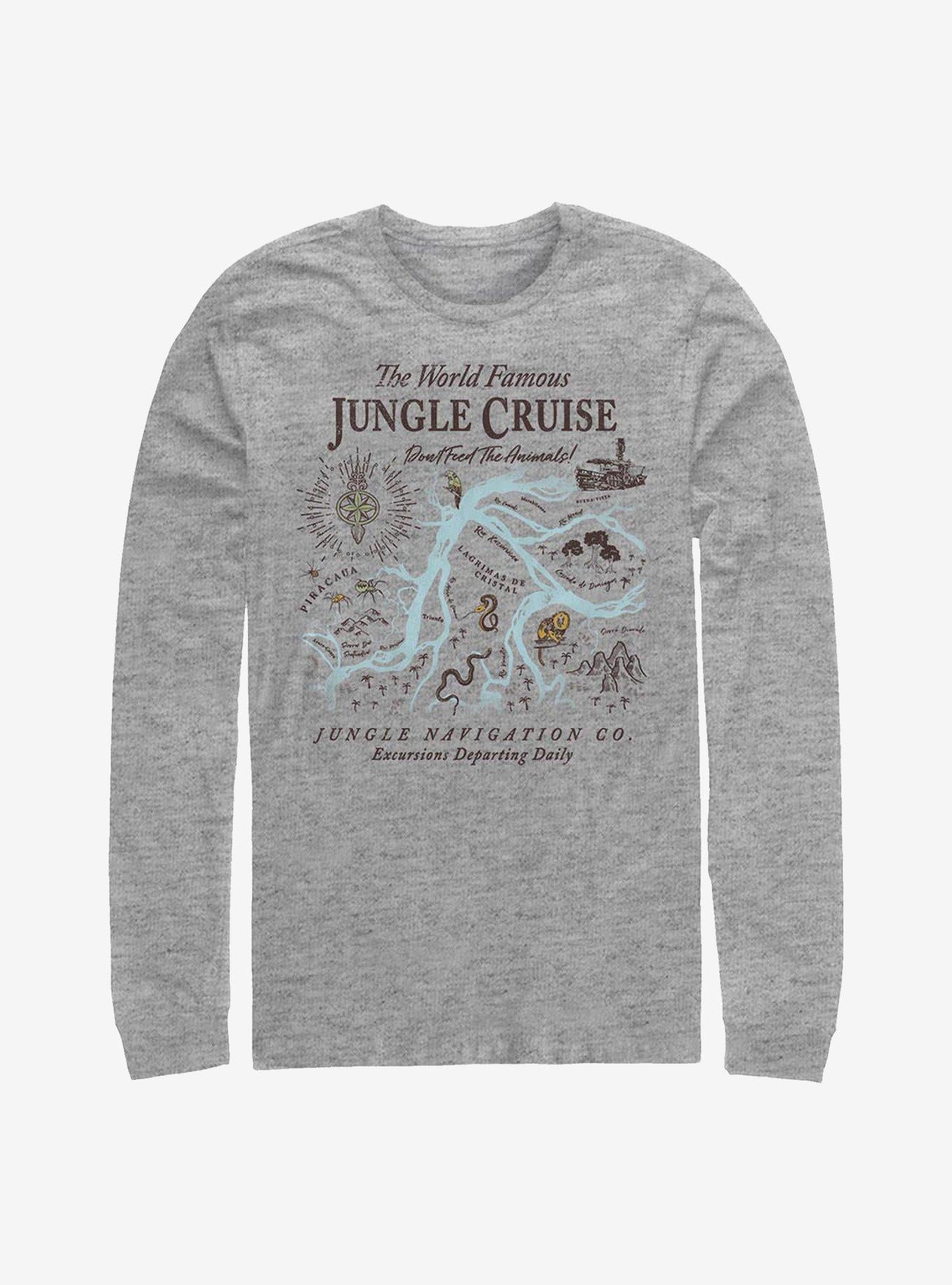 Disney Jungle Cruise Map Long-Sleeve T-Shirt | Trending Graphic Tee For Fans
